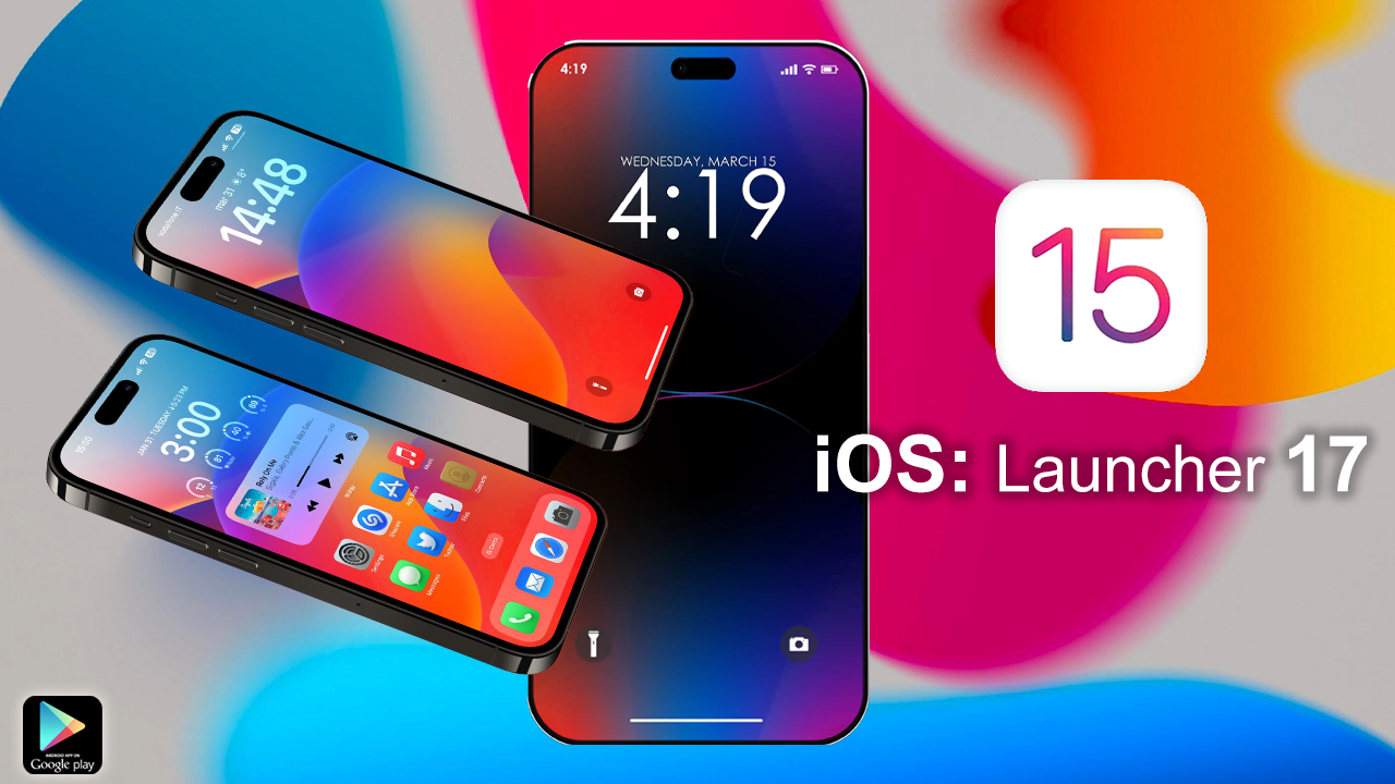 اسکرین شات 1 برنامه Launcher For iPhone 15 iOS 17