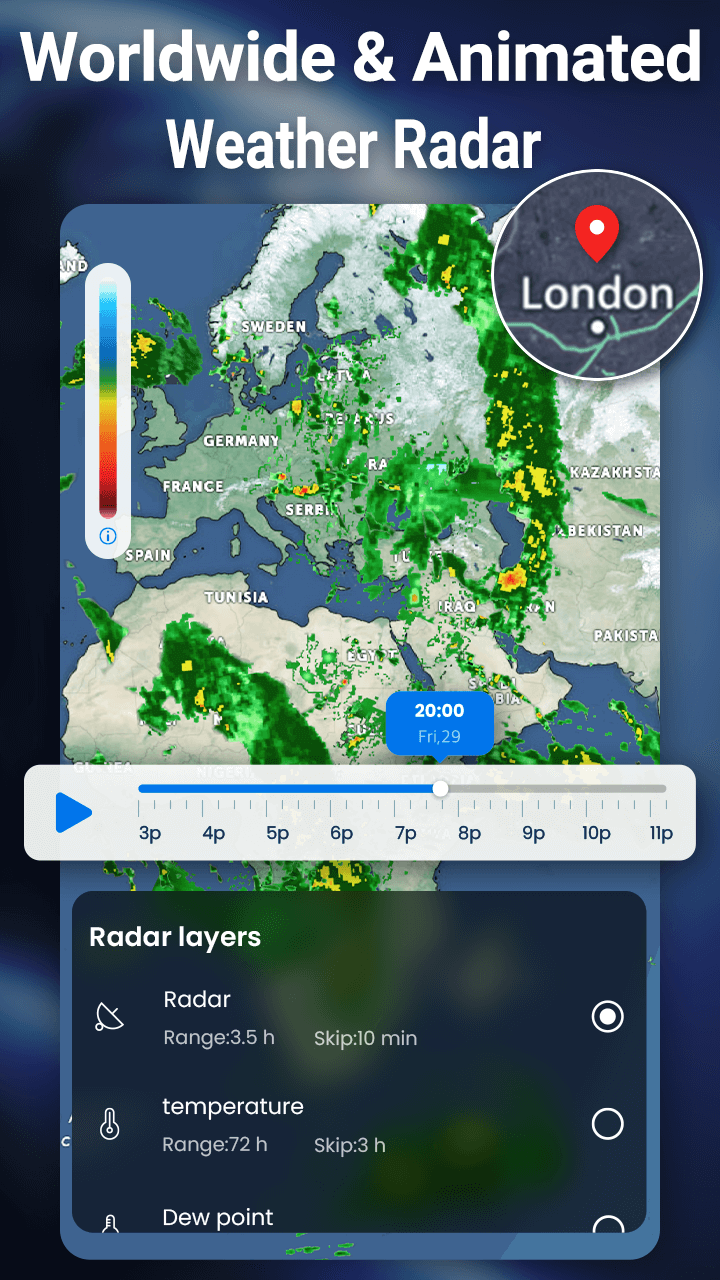 اسکرین شات 2 برنامه Weather Forecast & Radar
