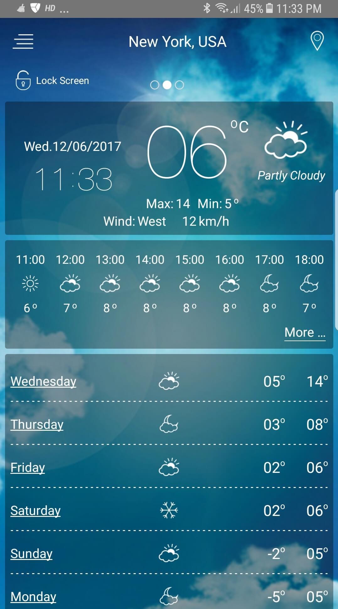 اسکرین شات 7 برنامه Weather app