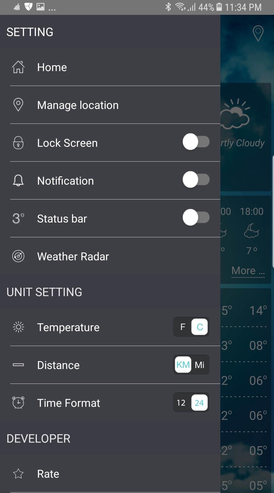 اسکرین شات 6 برنامه Weather app