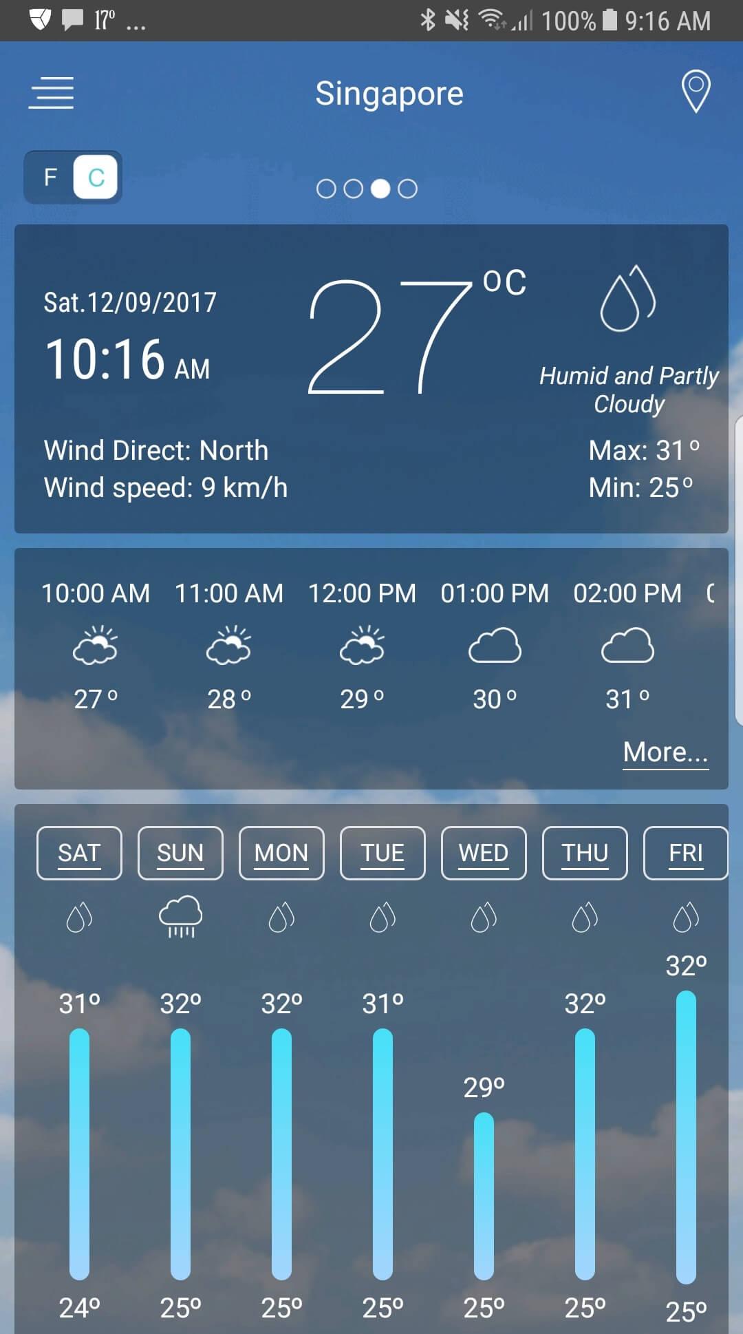 اسکرین شات 1 برنامه Weather app