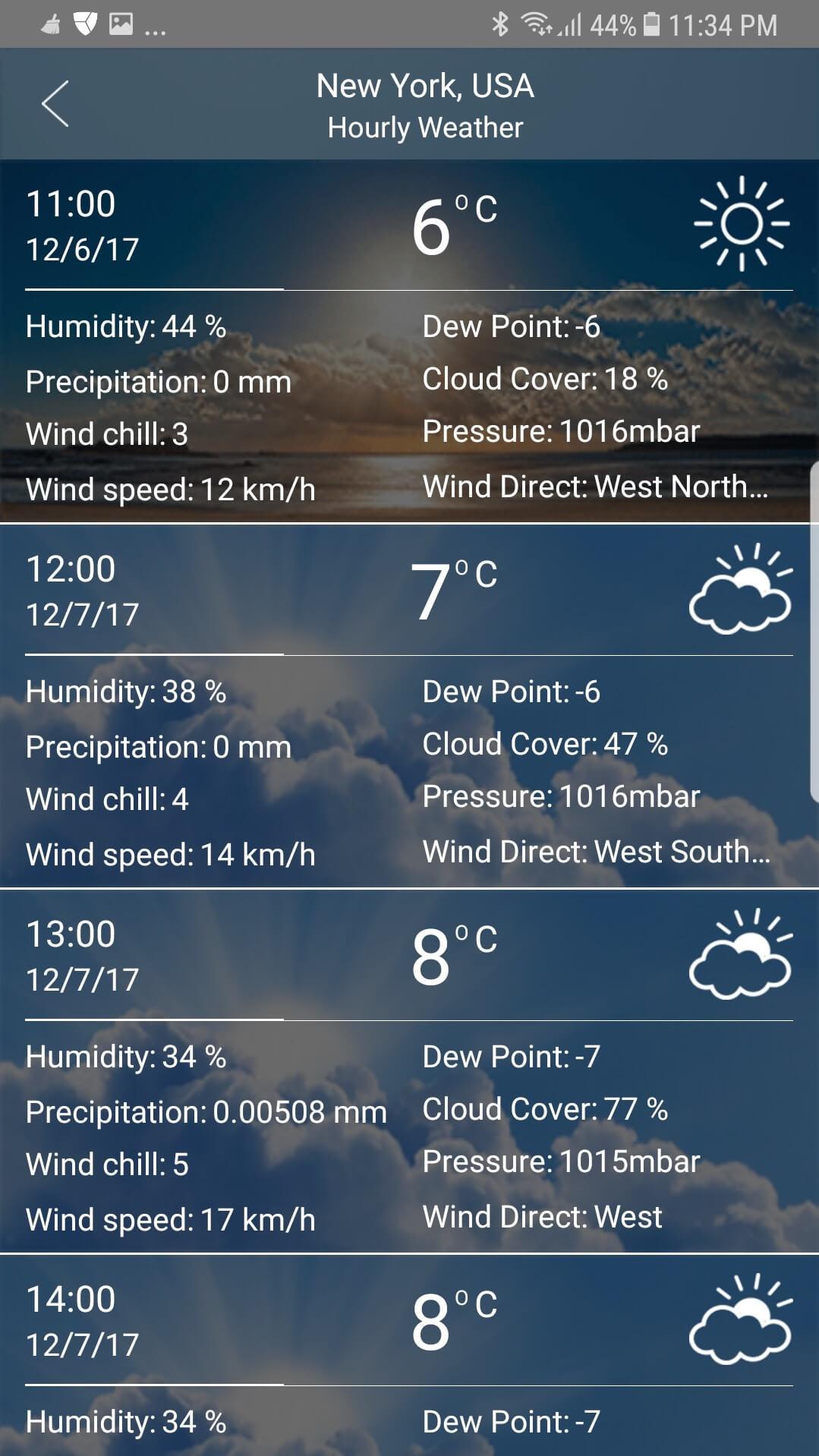 اسکرین شات 3 برنامه Weather app