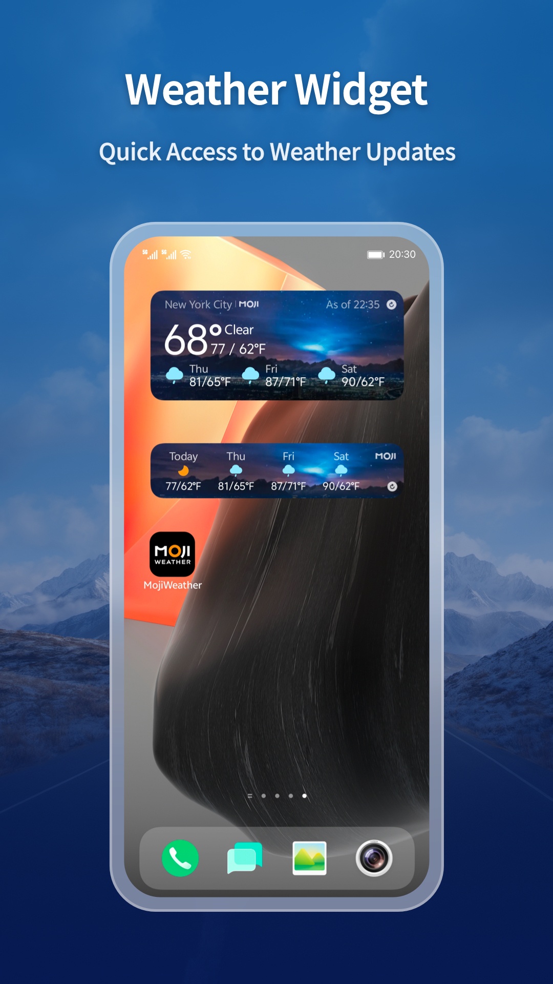 اسکرین شات 6 برنامه MojiWeather: Weather Radar