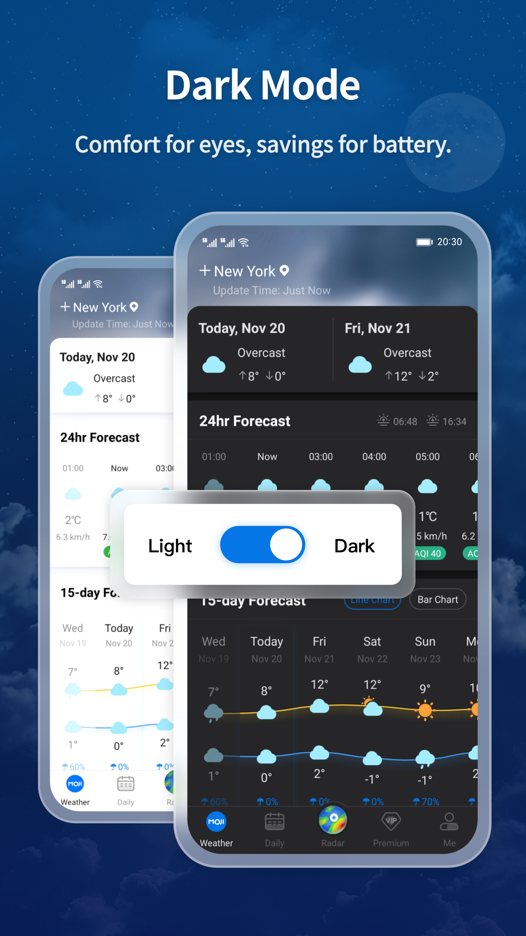 اسکرین شات 4 برنامه MojiWeather: Weather Radar