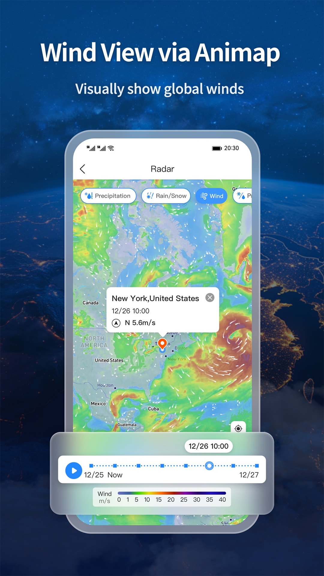 اسکرین شات 4 برنامه MojiWeather: Weather Radar