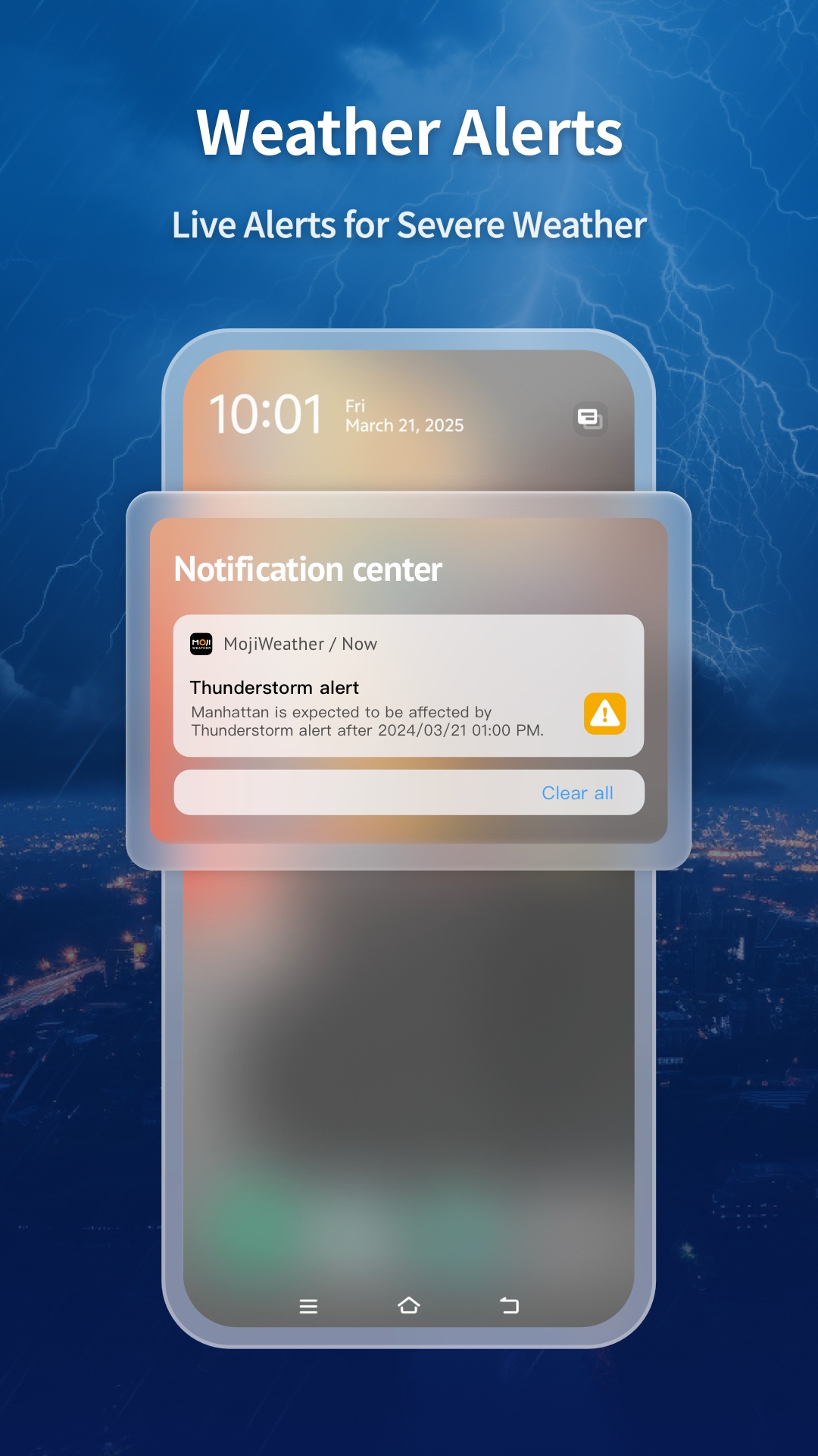 اسکرین شات 2 برنامه MojiWeather: Weather Radar