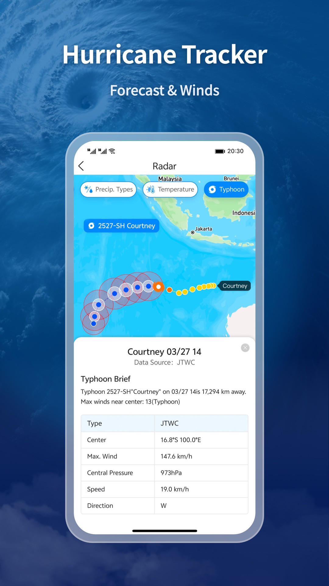 اسکرین شات 3 برنامه MojiWeather: Weather Radar