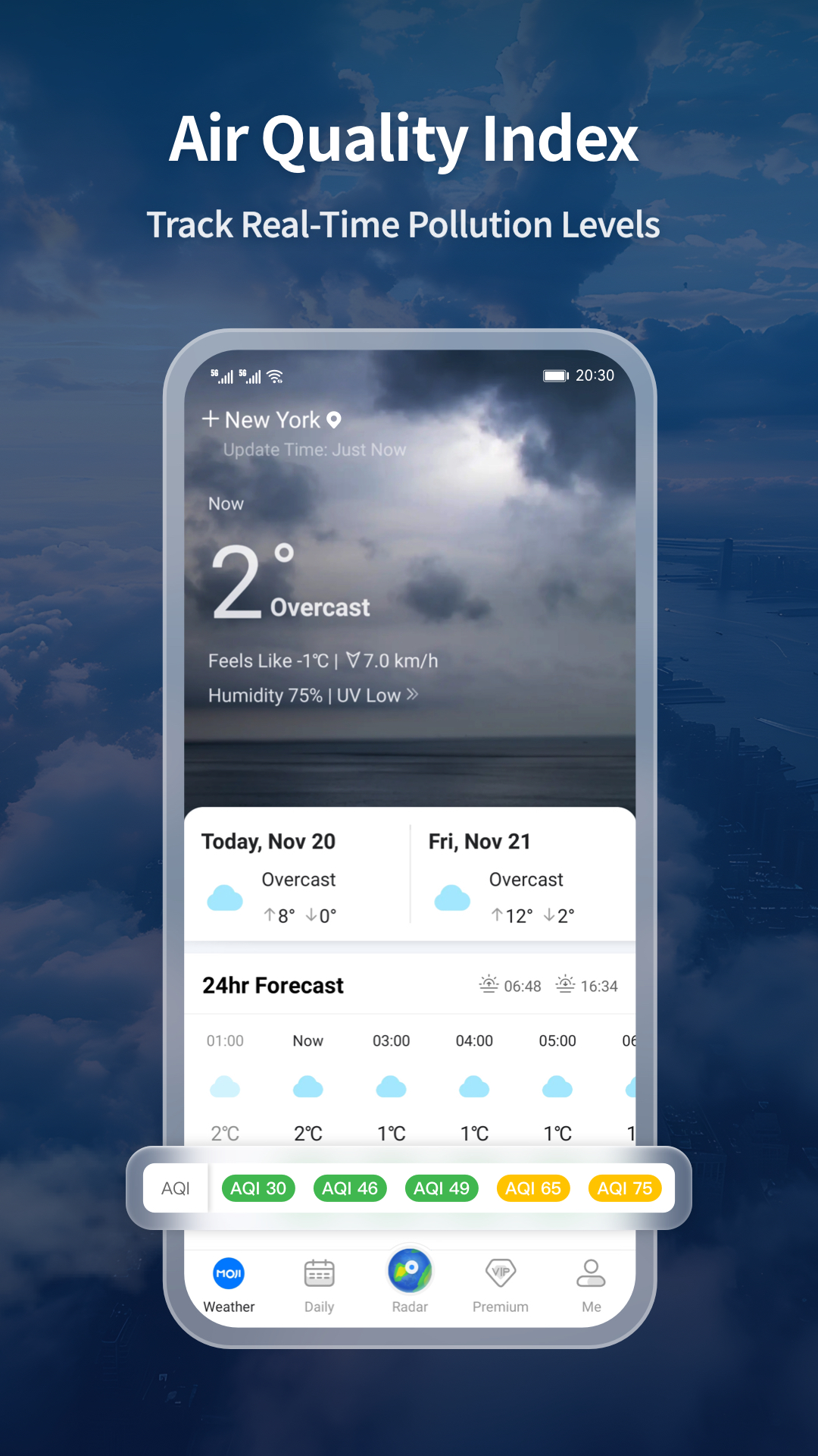 اسکرین شات 1 برنامه MojiWeather: Weather Radar