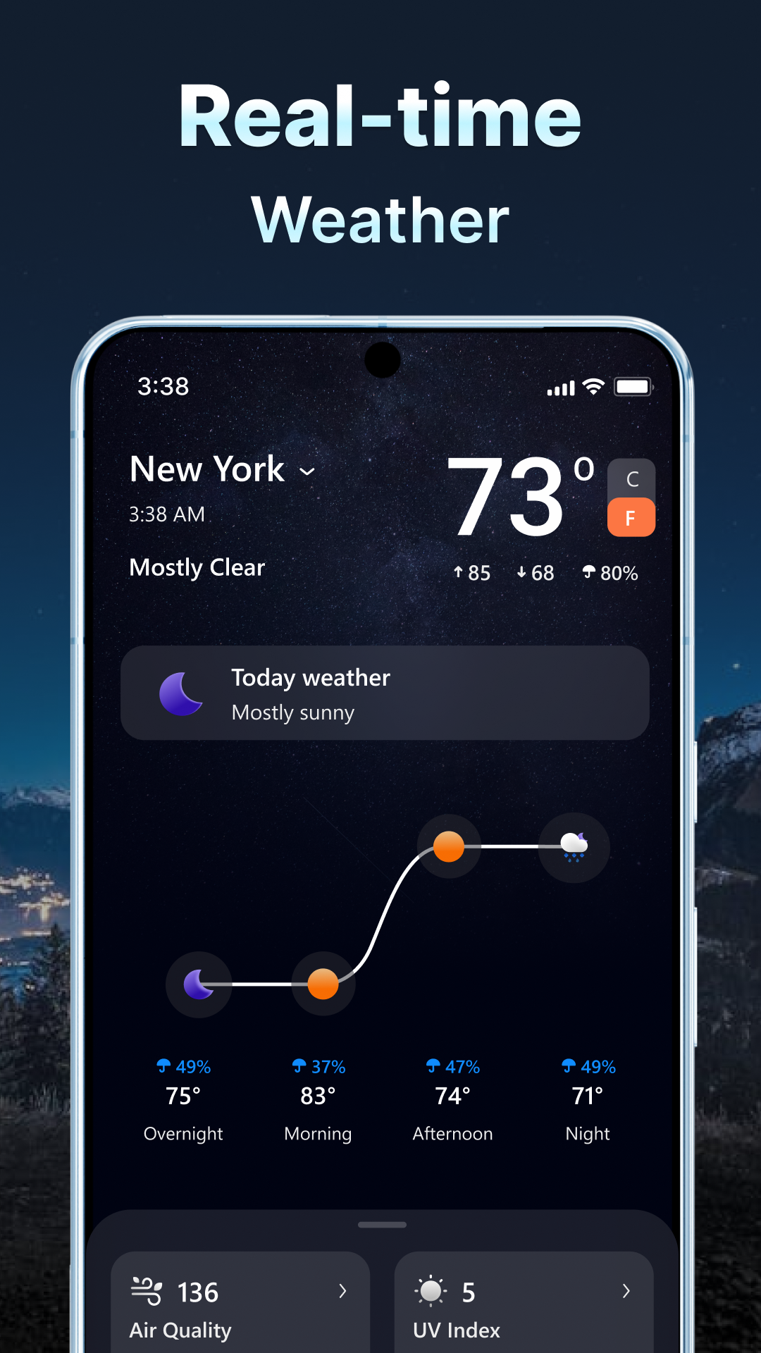 اسکرین شات 1 برنامه Weather Today: Live Radar