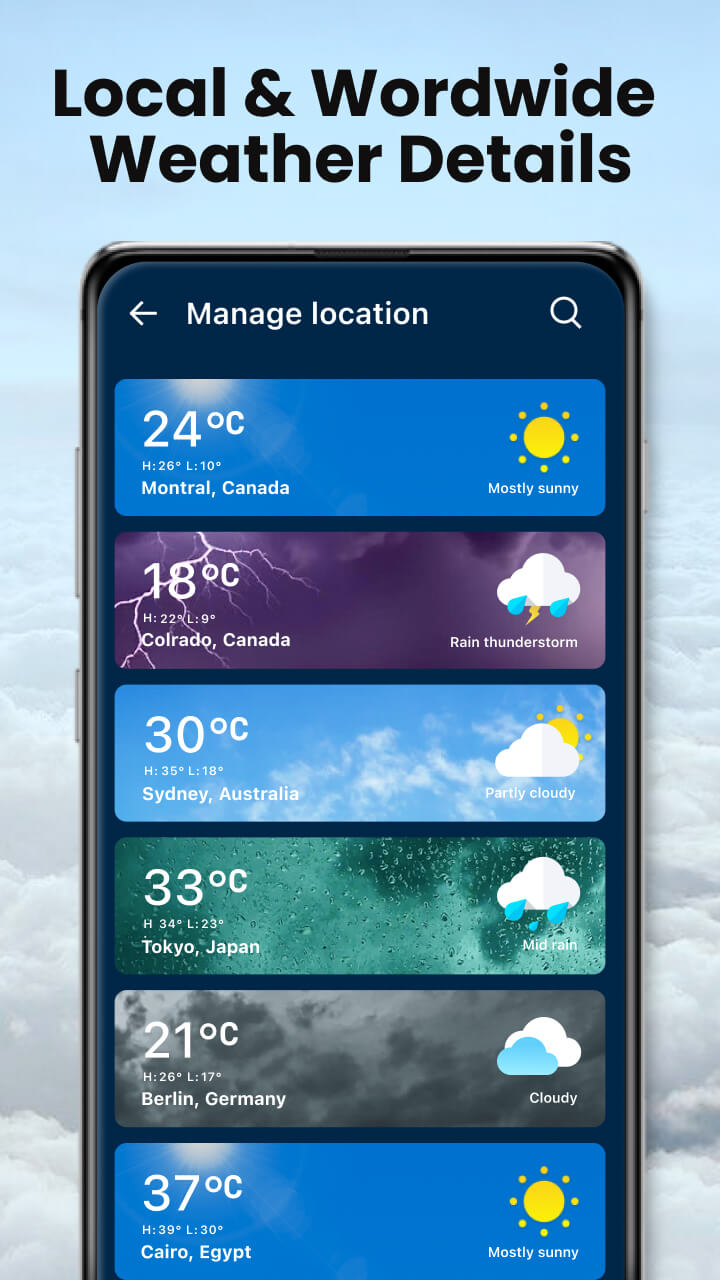 اسکرین شات برنامه Weather forecast 6