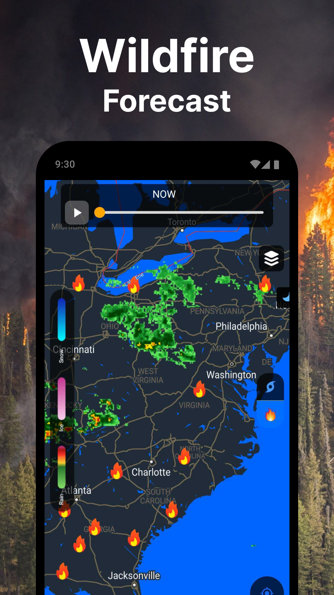 اسکرین شات 6 برنامه Weather forecast: Live Radar