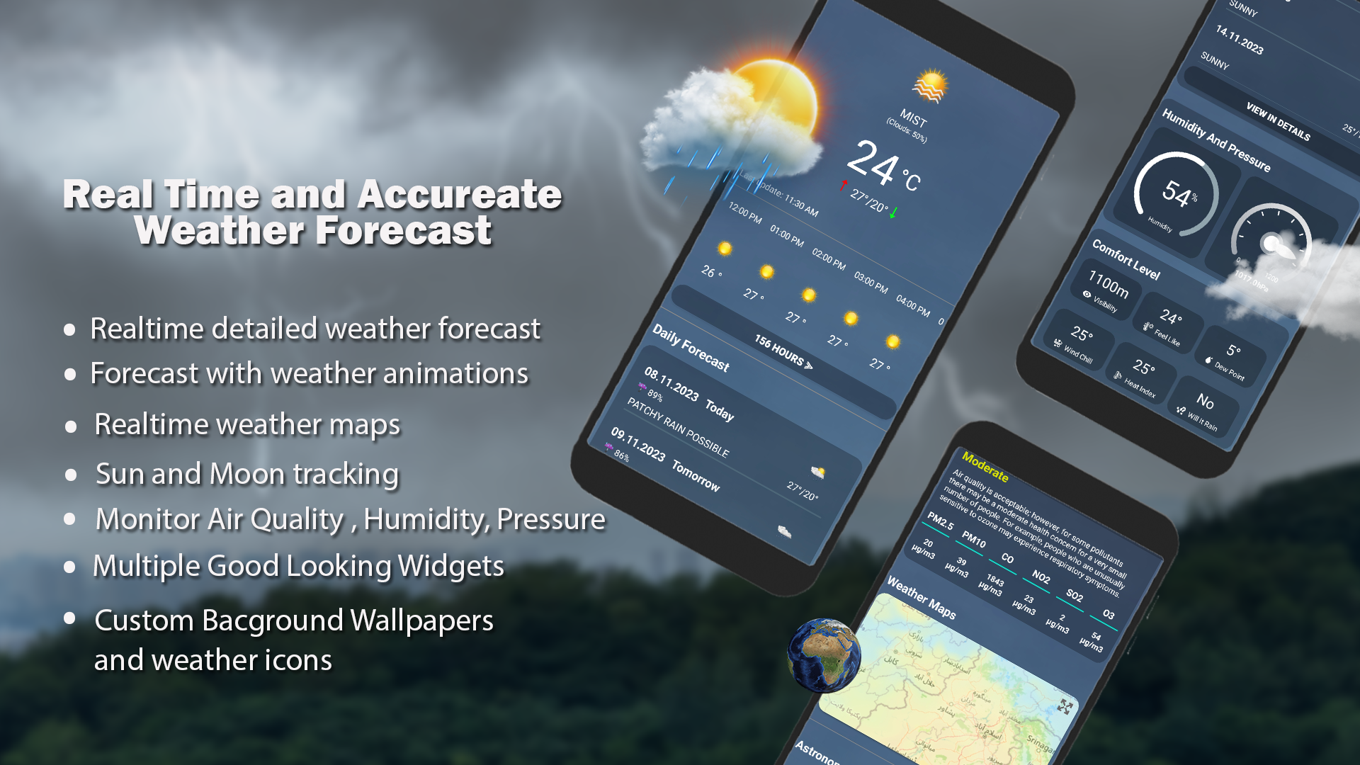 اسکرین شات 1 برنامه Weather Update Live