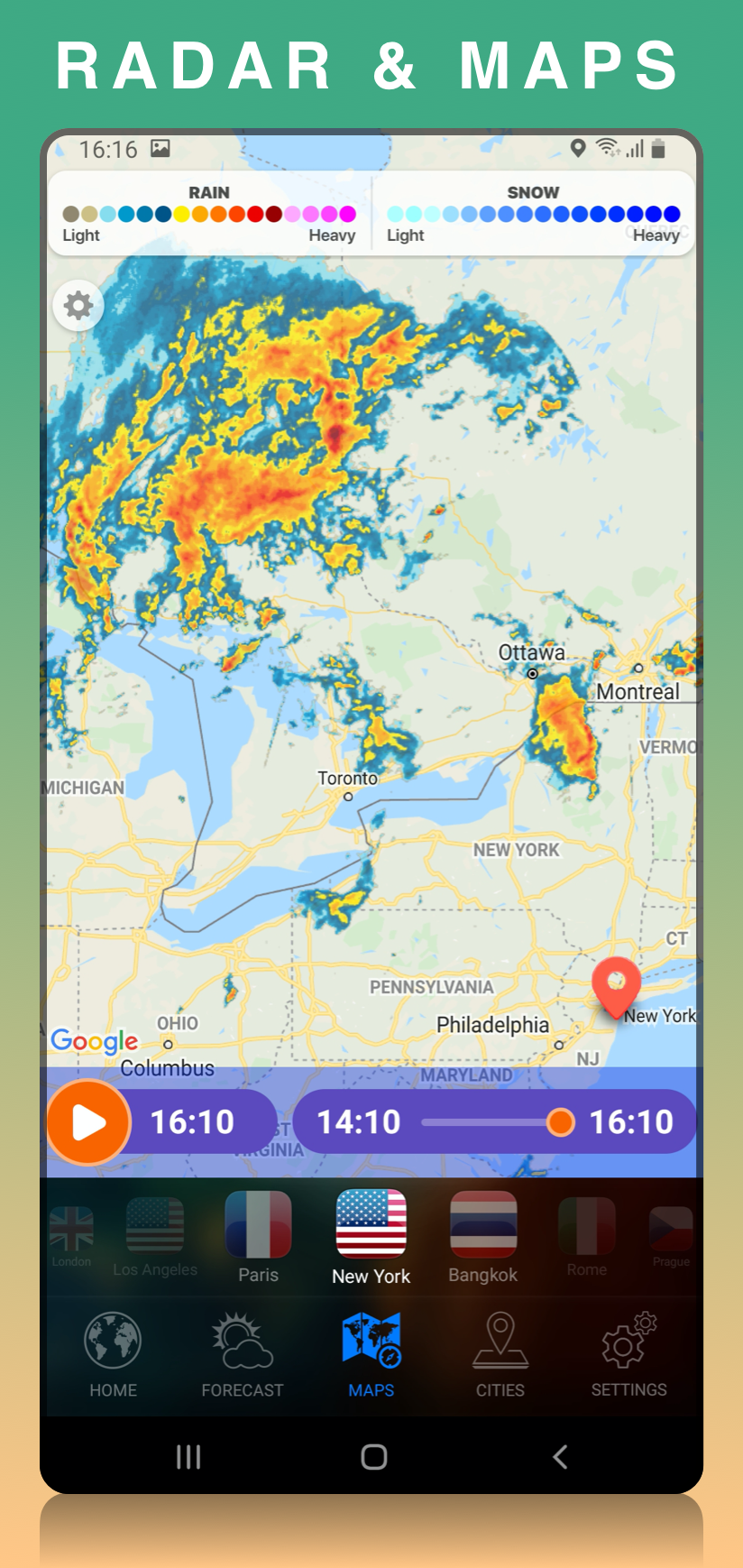 اسکرین شات 4 برنامه ONE METEO
