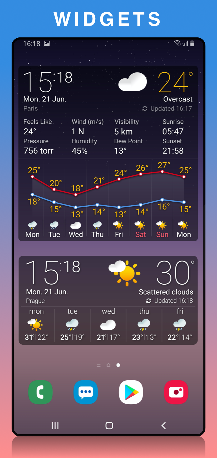 اسکرین شات 5 برنامه ONE METEO