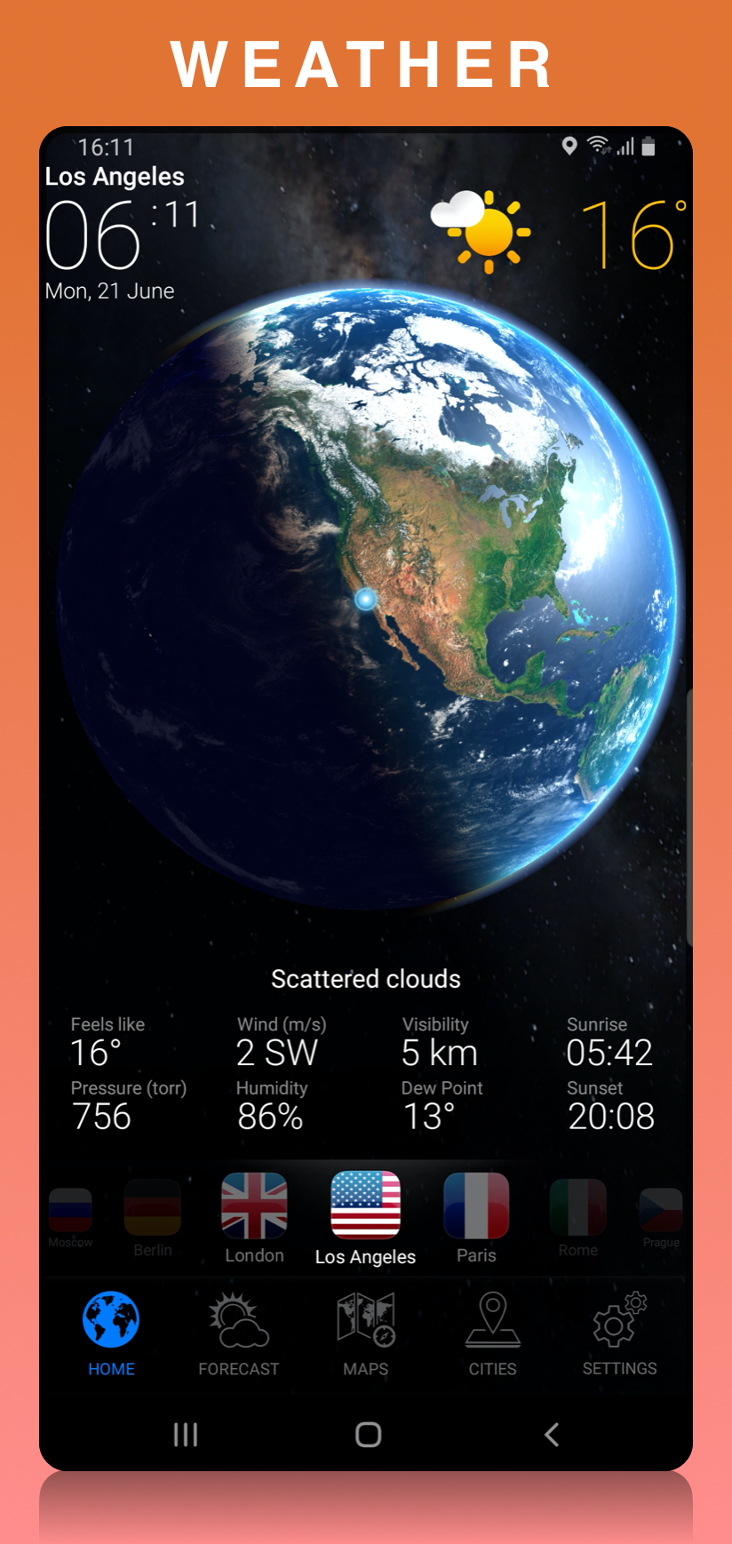 اسکرین شات 1 برنامه ONE METEO