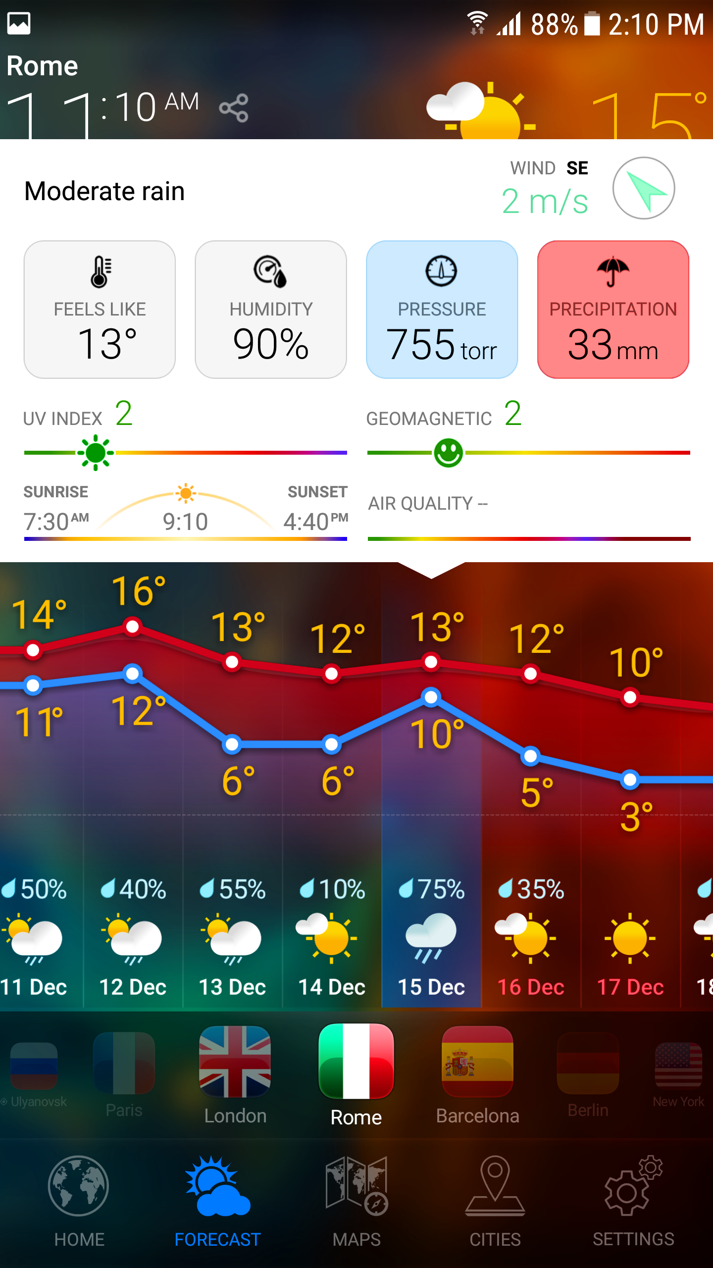 اسکرین شات 6 برنامه WEATHER NOW