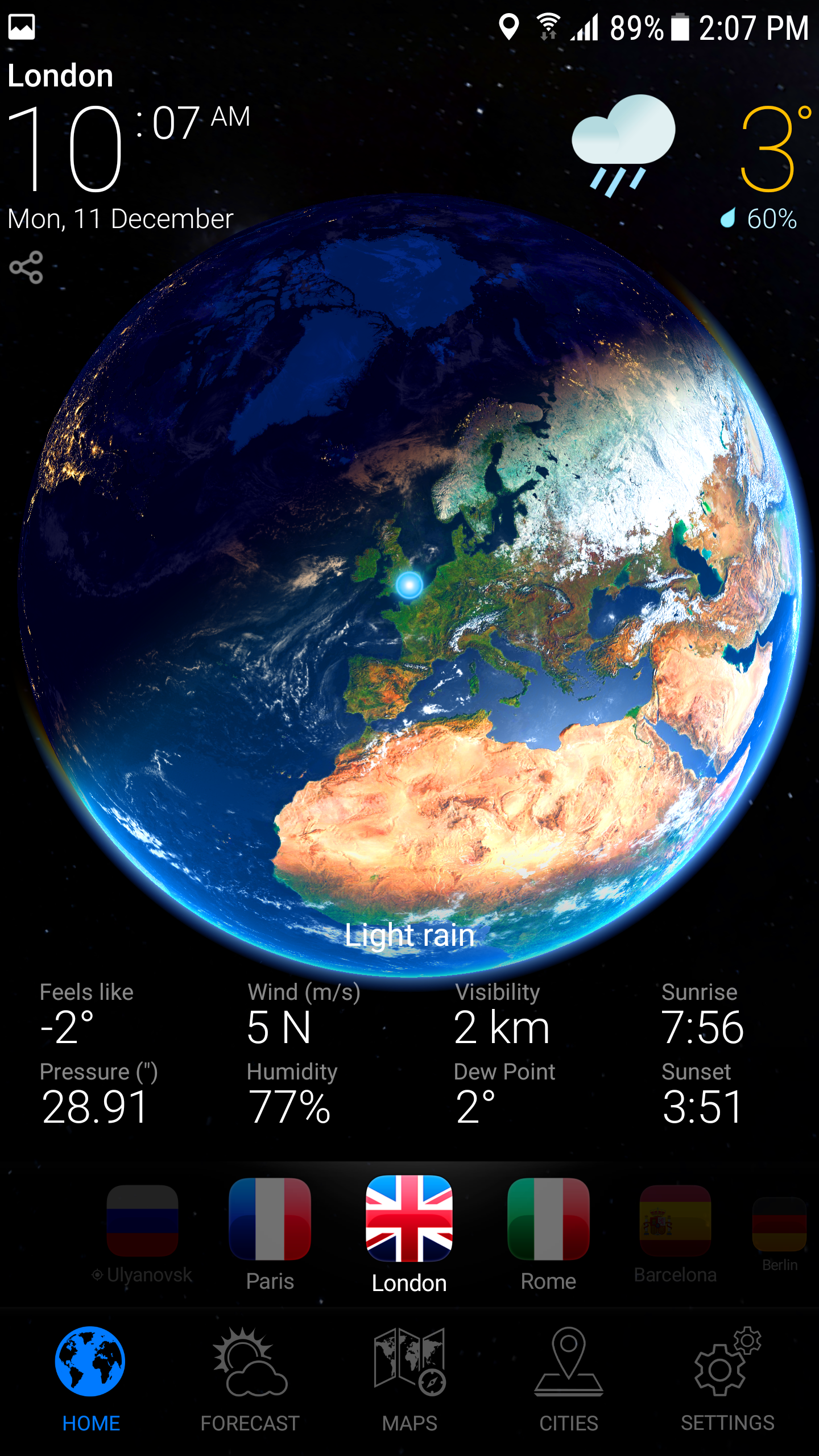 اسکرین شات 1 برنامه WEATHER NOW