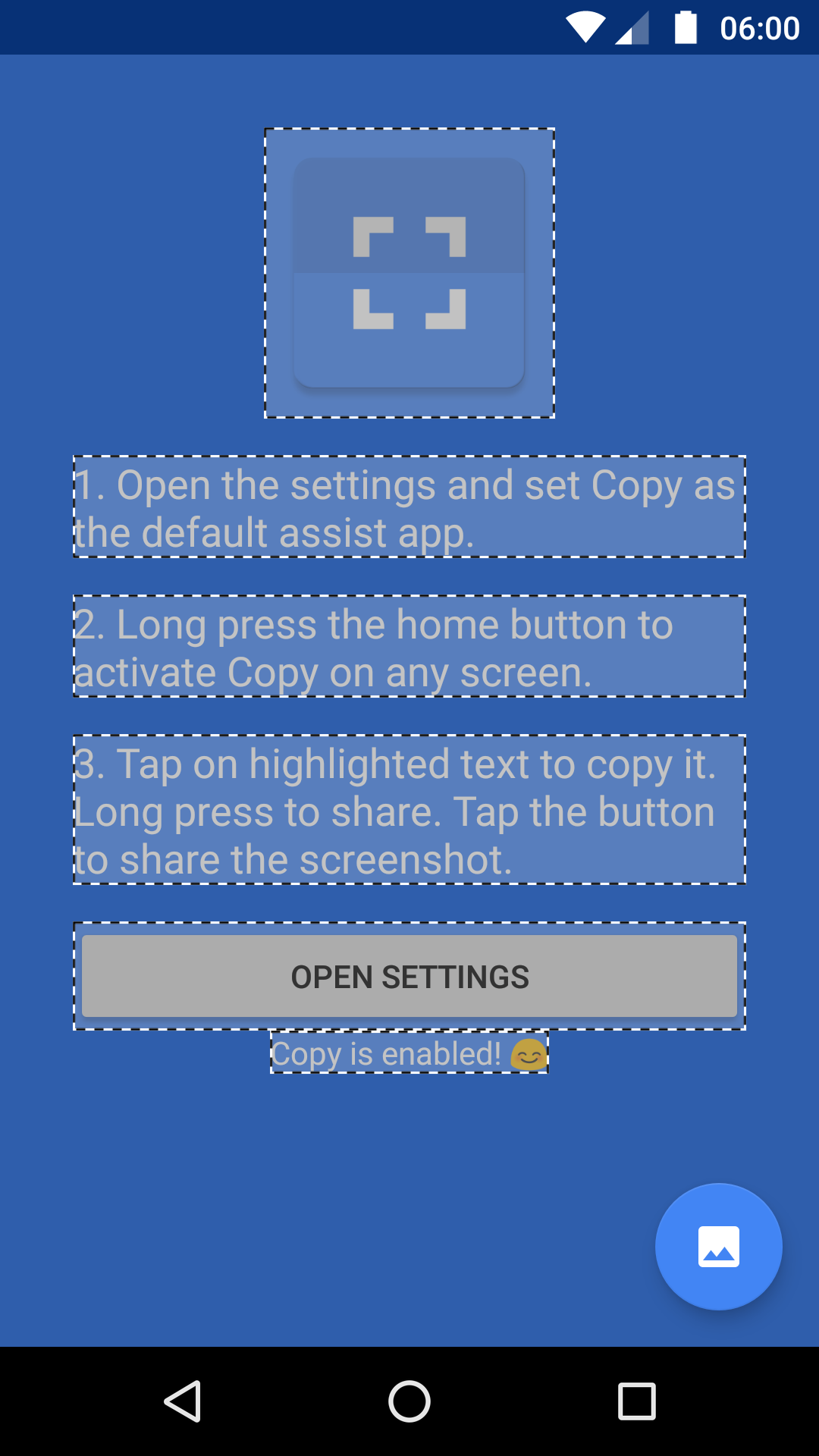 اسکرین شات 4 برنامه Copy (Text & Screenshots)