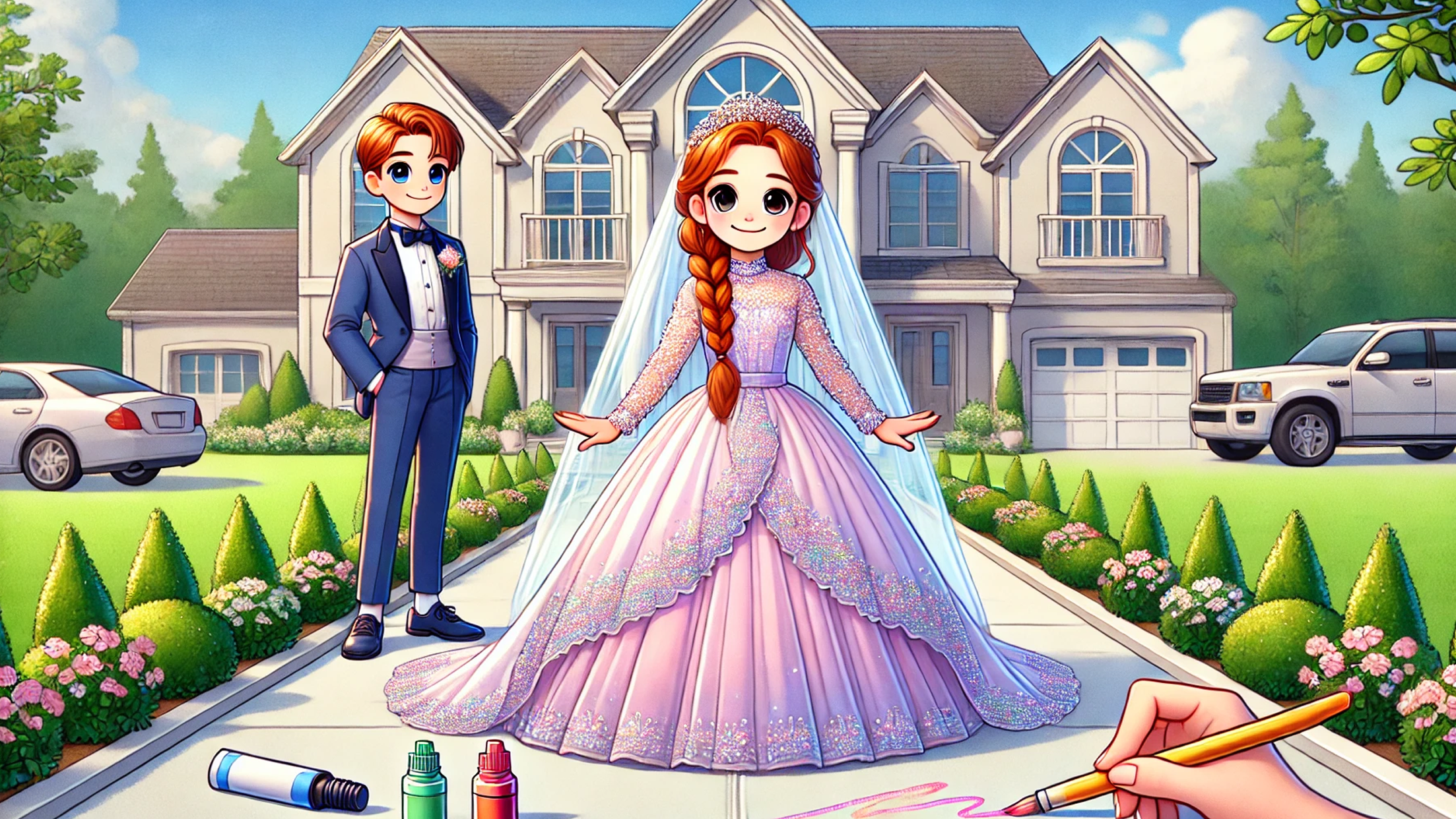 اسکرین شات 1 برنامه Princess Wedding Coloring Game