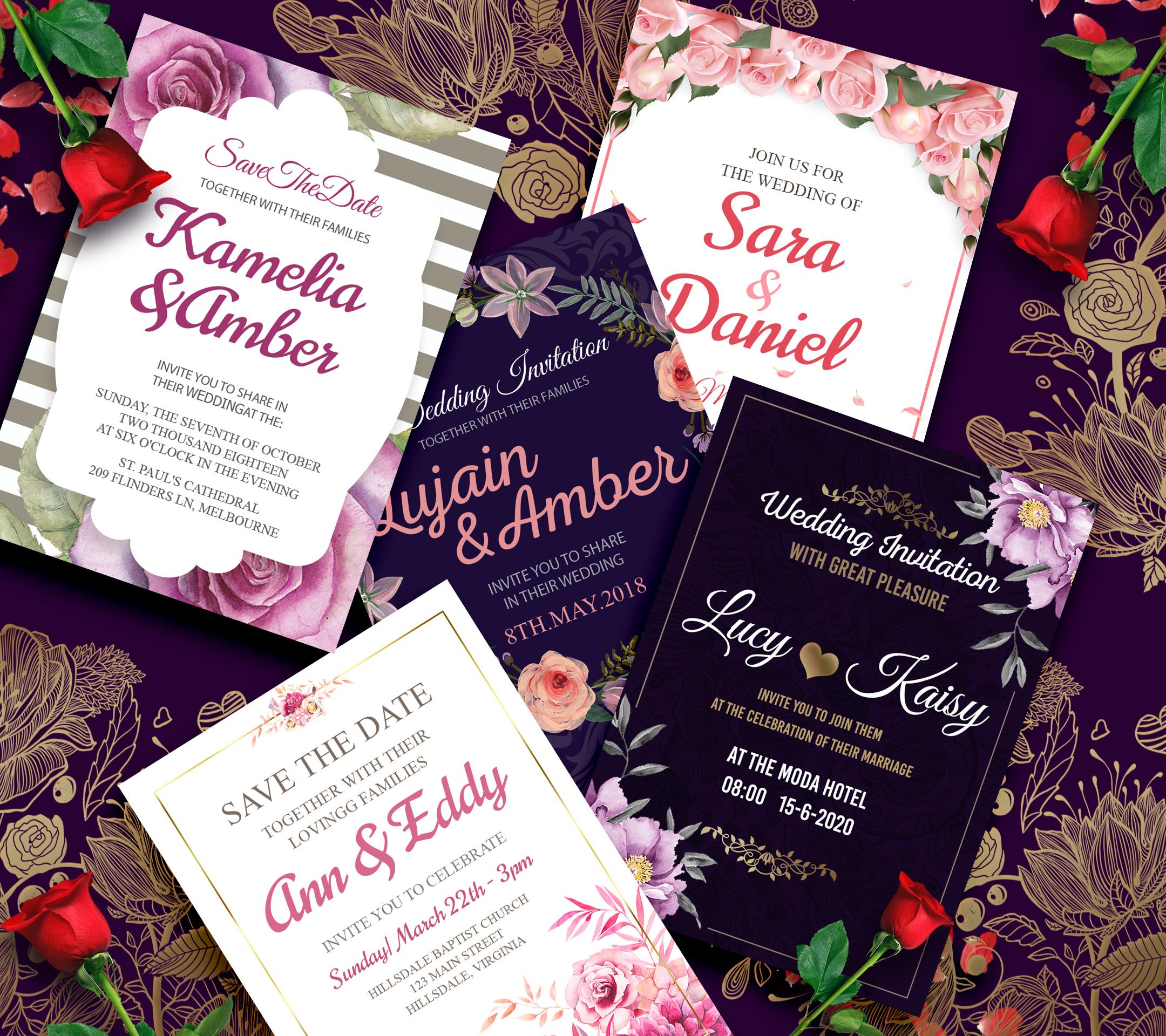 اسکرین شات 3 برنامه Wedding Invitation Card Maker