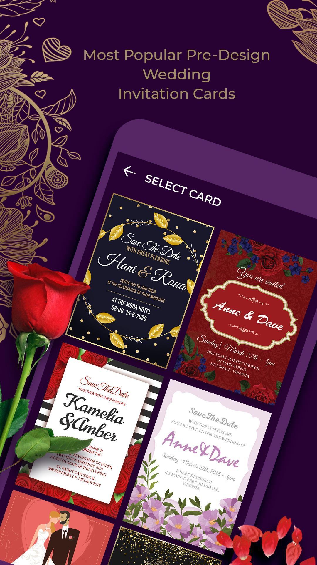 اسکرین شات 1 برنامه Wedding Invitation Card Maker