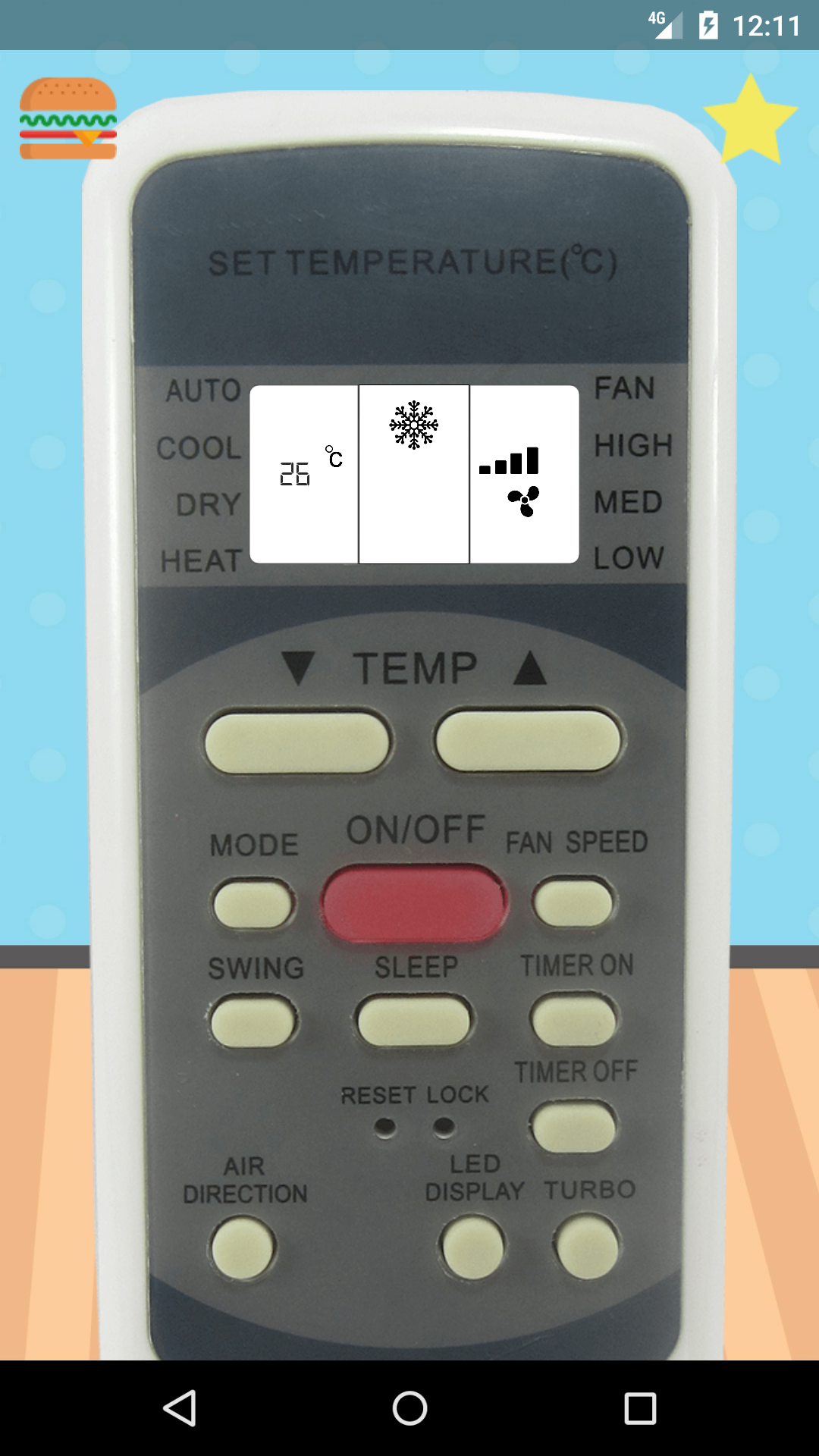 اسکرین شات 1 برنامه AC Remote control For Midea