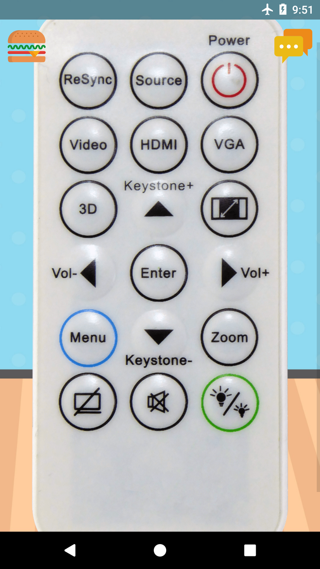 اسکرین شات 6 برنامه Remote For Optoma Projector