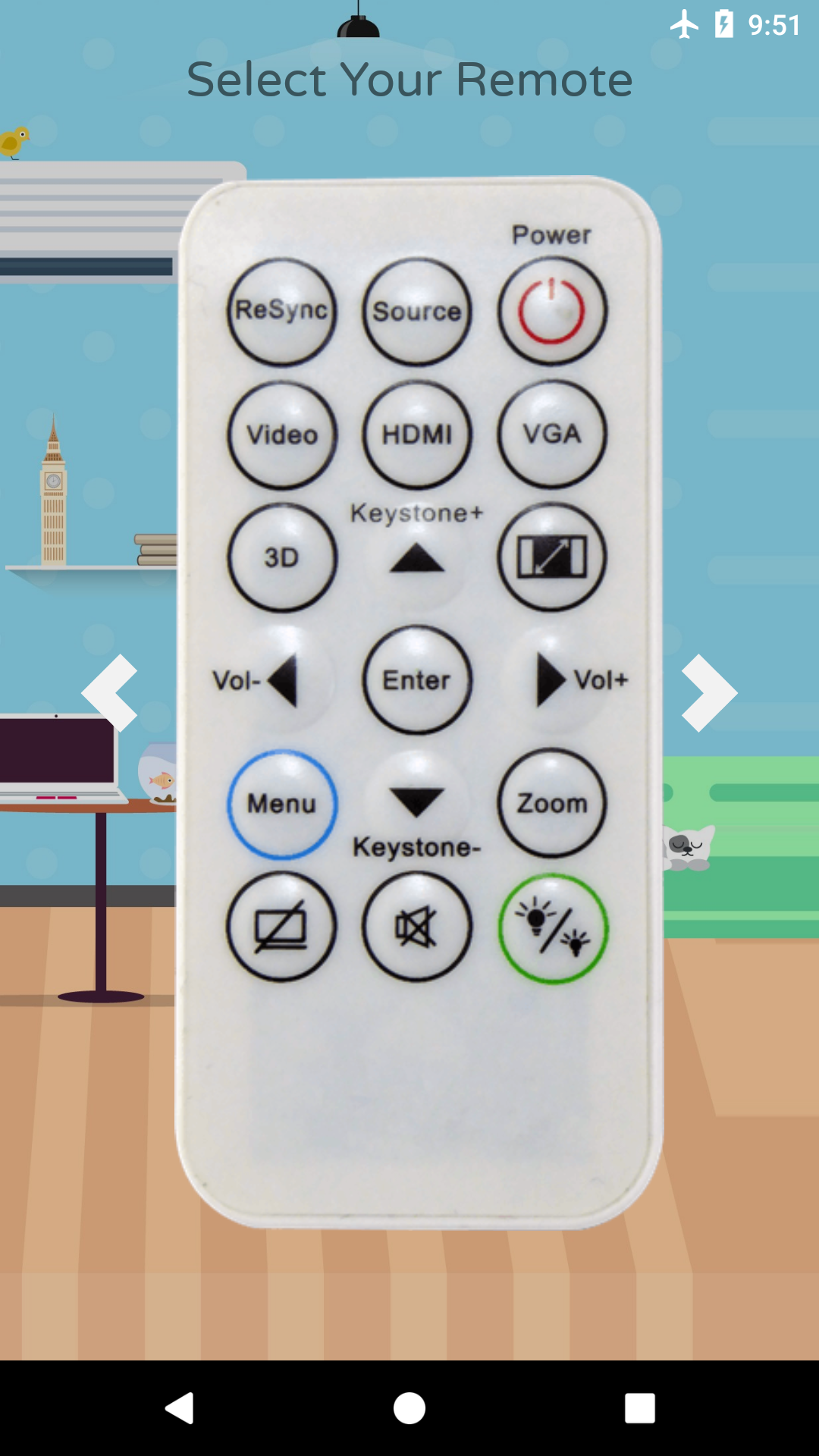 اسکرین شات 3 برنامه Remote For Optoma Projector