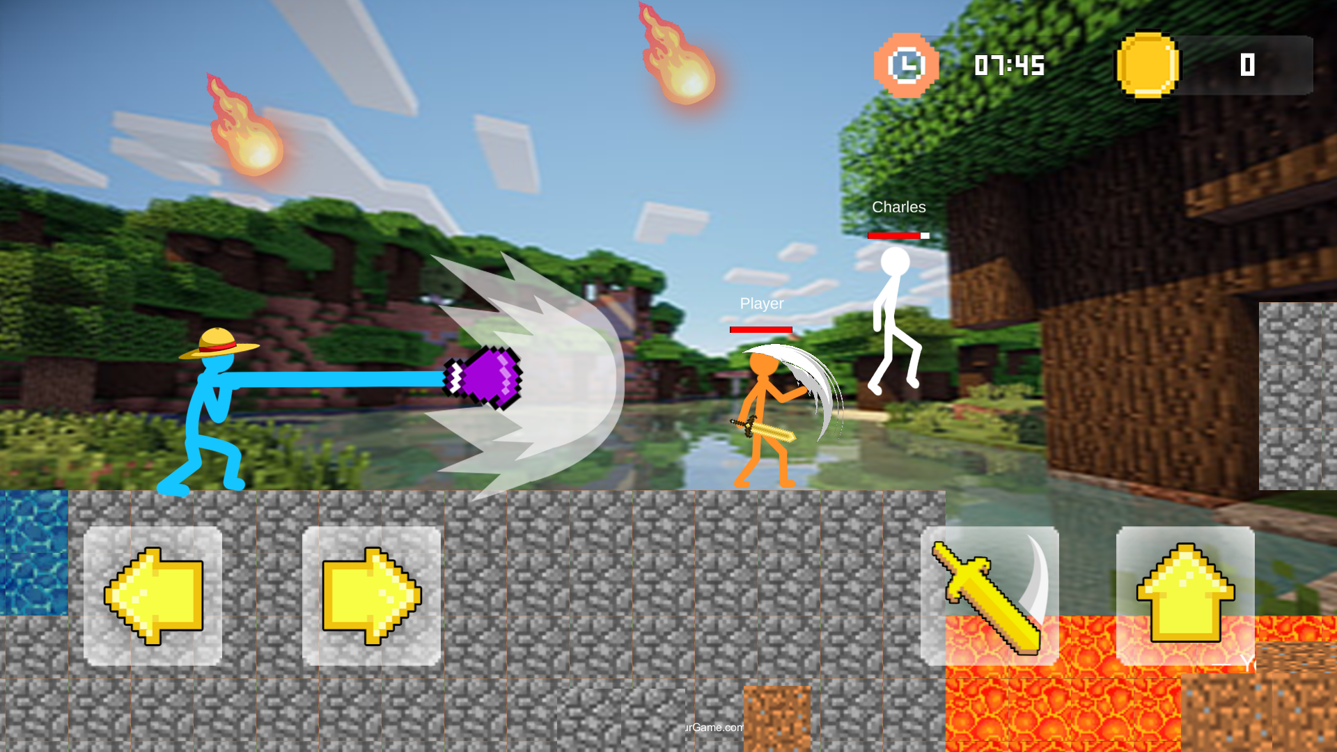 اسکرین شات 3 بازی Stickman Battle Multicraft