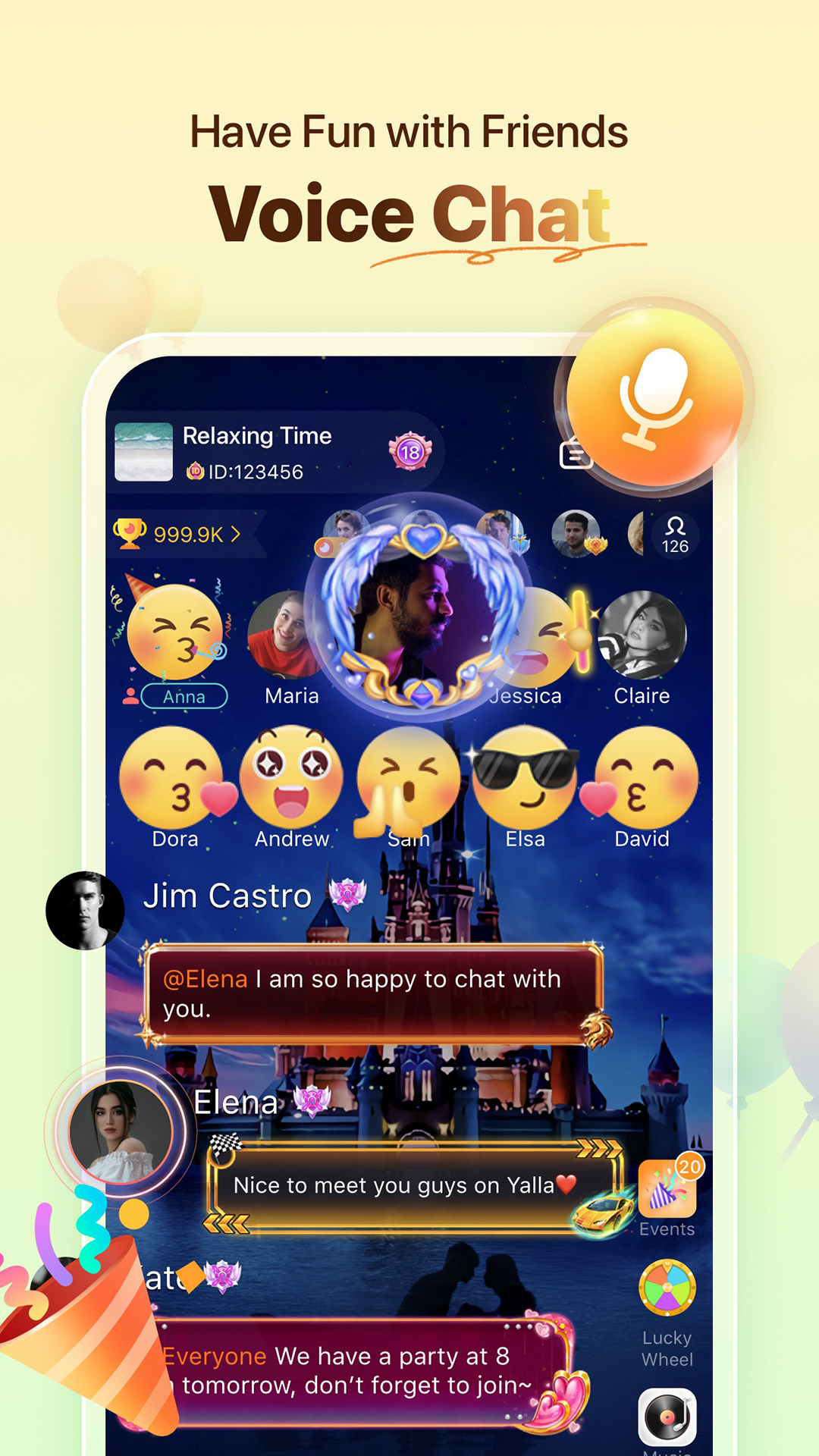 اسکرین شات 3 برنامه Yalla - Group Voice Chat Rooms