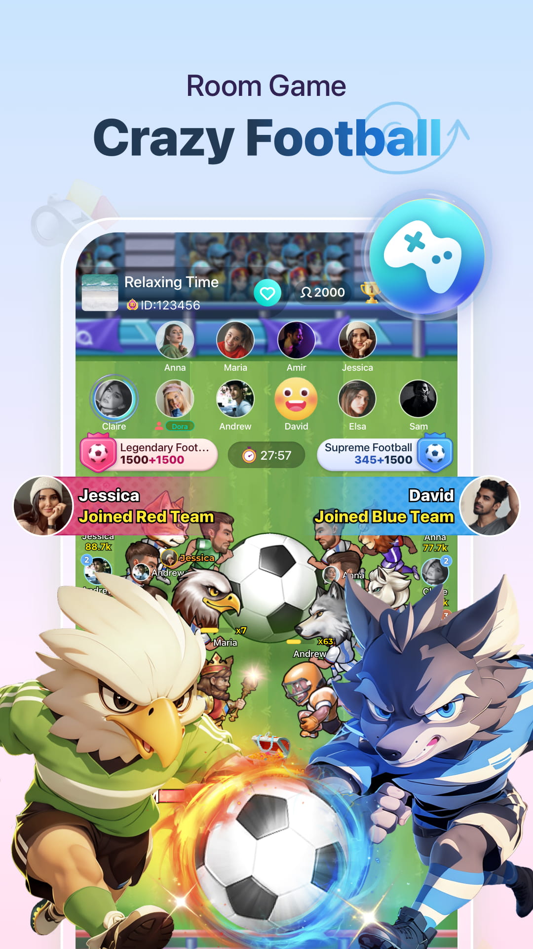 اسکرین شات 1 برنامه Yalla - Group Voice Chat Rooms