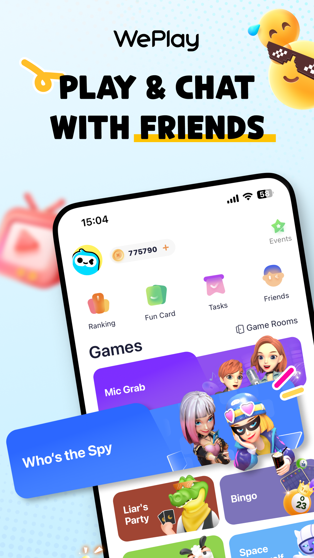 اسکرین شات 1 برنامه WePlay - Game & Party