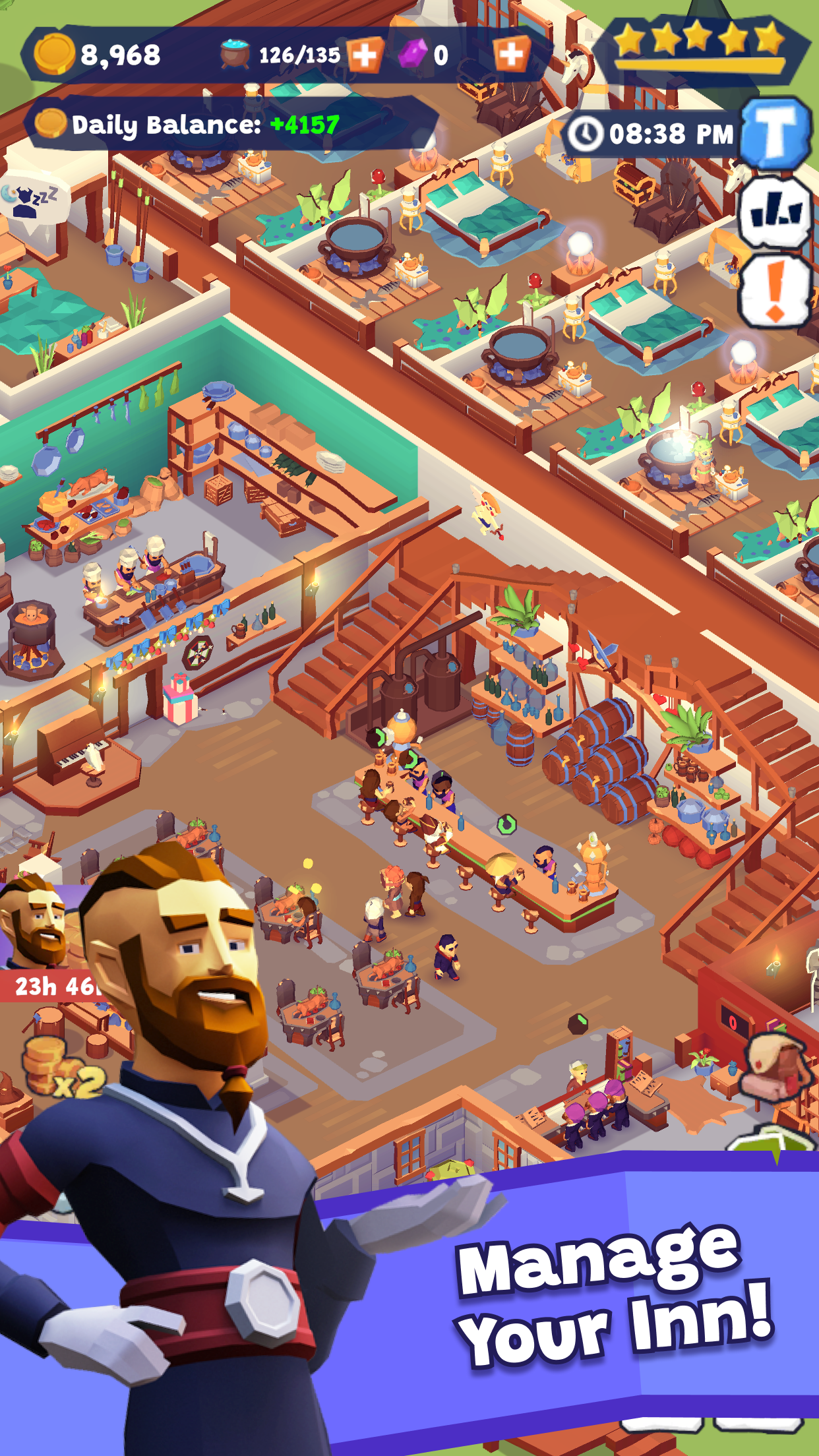 اسکرین شات 1 بازی Idle Inn Empire: Hotel Tycoon