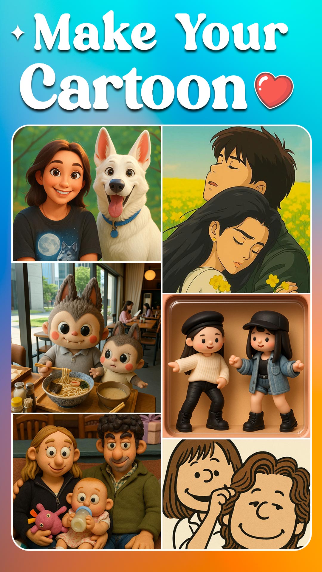اسکرین شات 1 برنامه Voila AI Artist Cartoon Filter