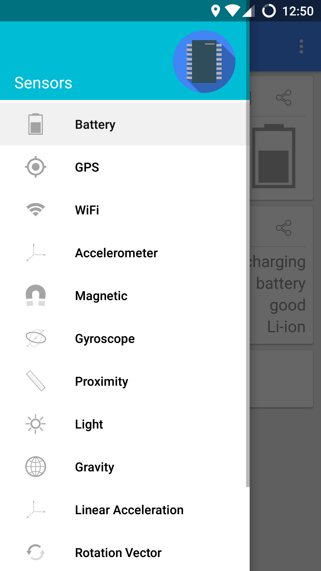 اسکرین شات 1 برنامه Sensors Multitool
