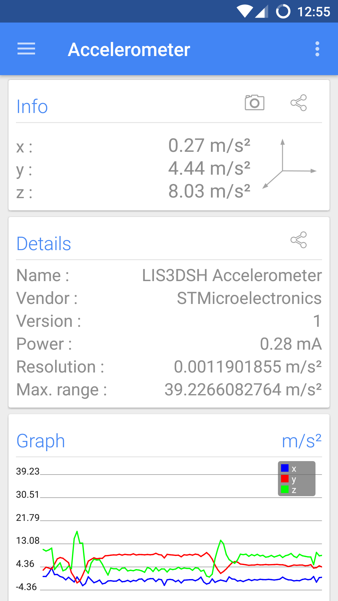 اسکرین شات 2 برنامه Sensors Multitool