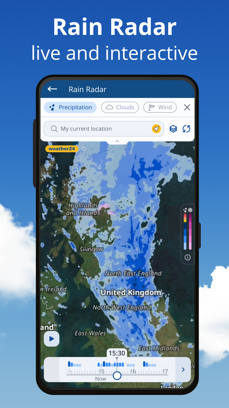 اسکرین شات 1 برنامه weather24 - Forecast and Radar