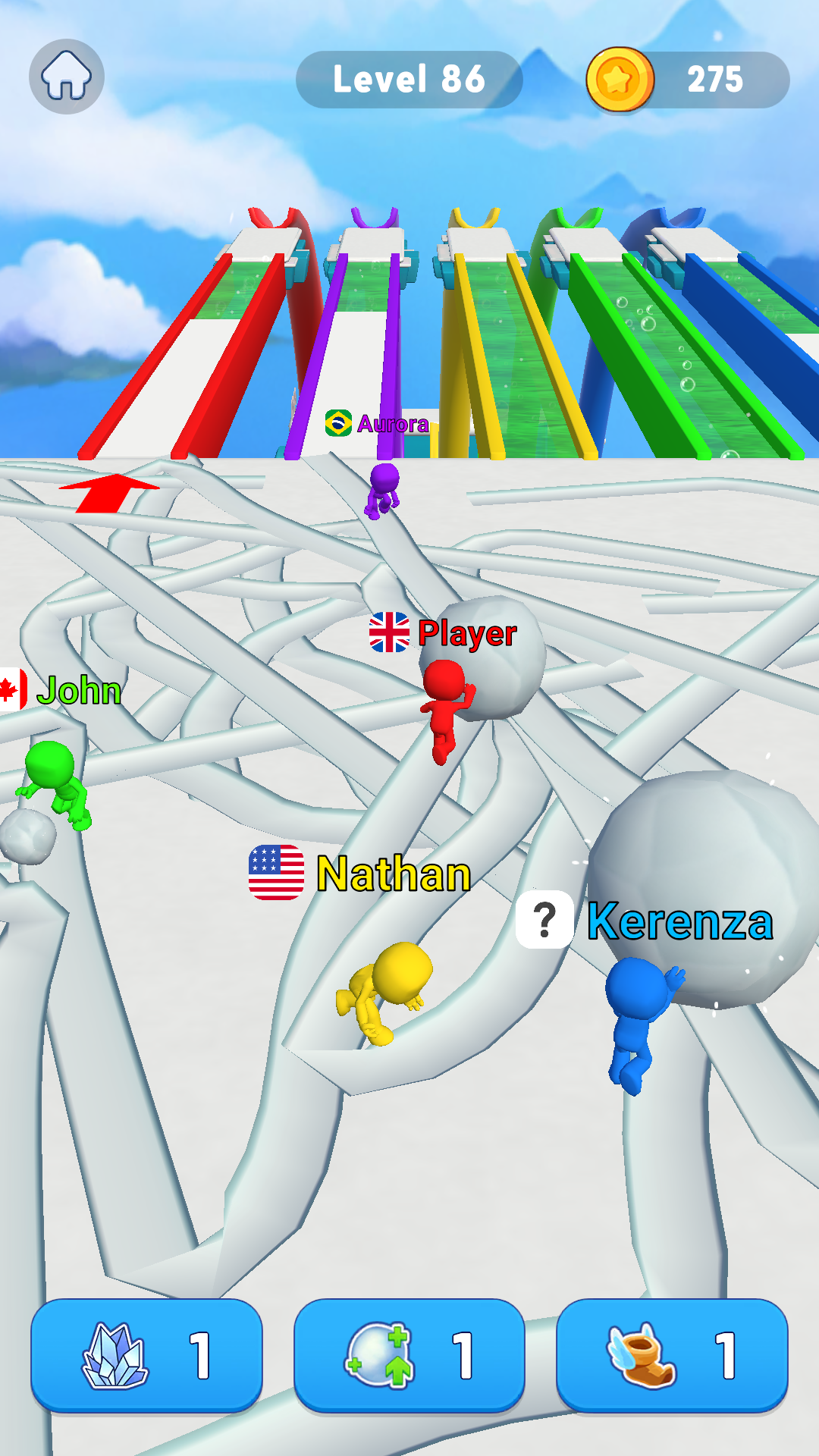 اسکرین شات 7 بازی Snowball Race 3D: Ice Bridge