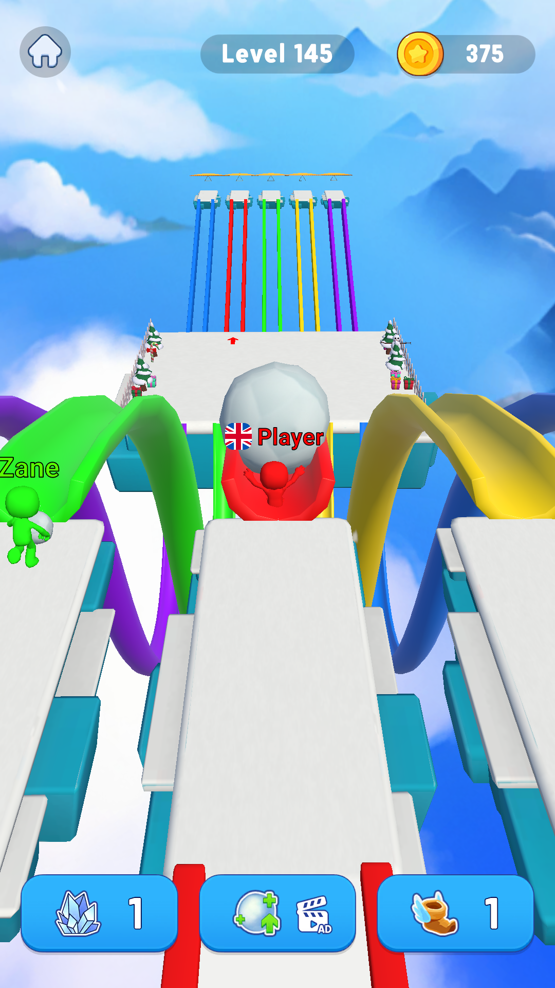 اسکرین شات 6 بازی Snowball Race 3D: Ice Bridge