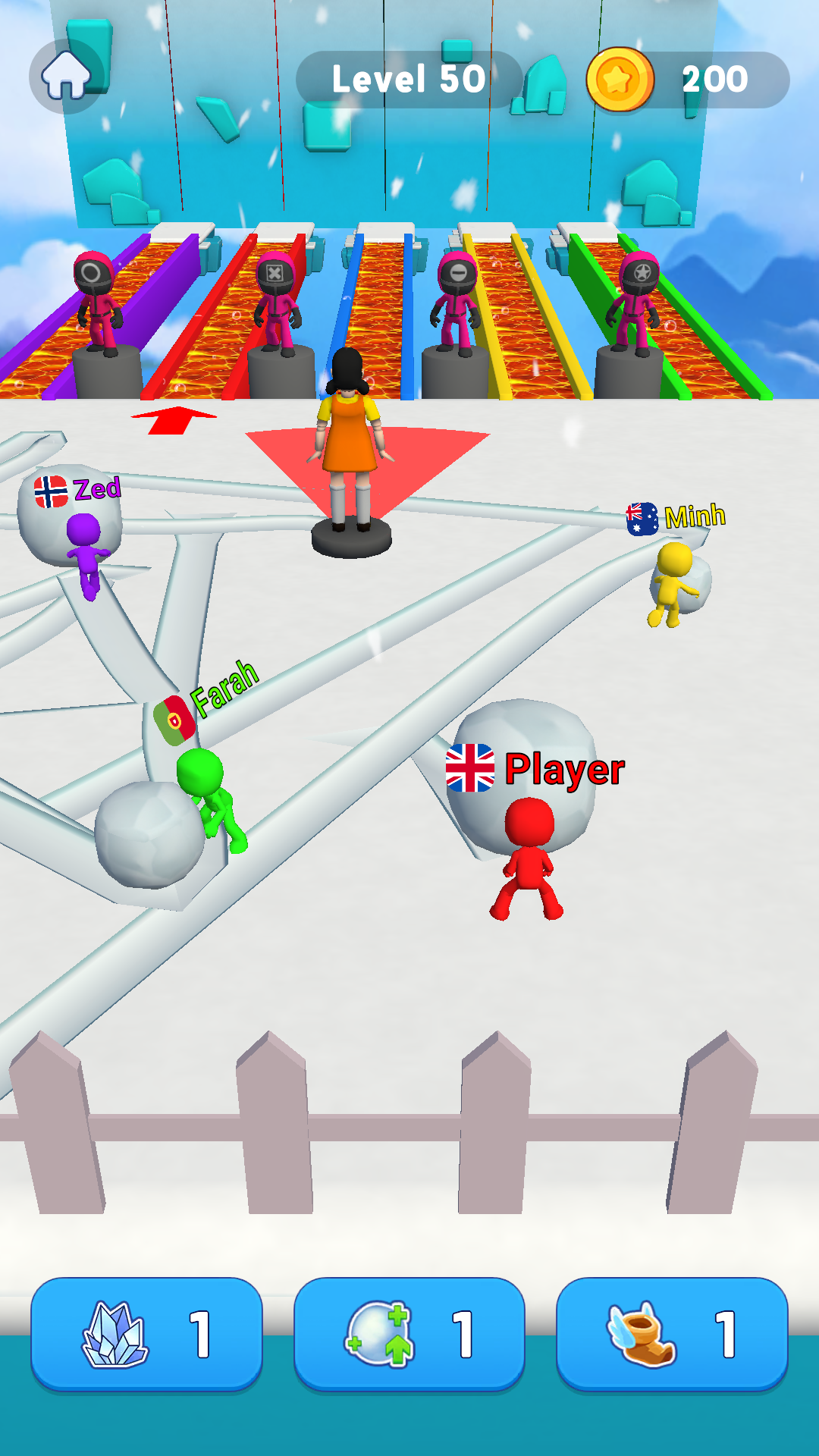 اسکرین شات 1 بازی Snowball Race 3D: Ice Bridge
