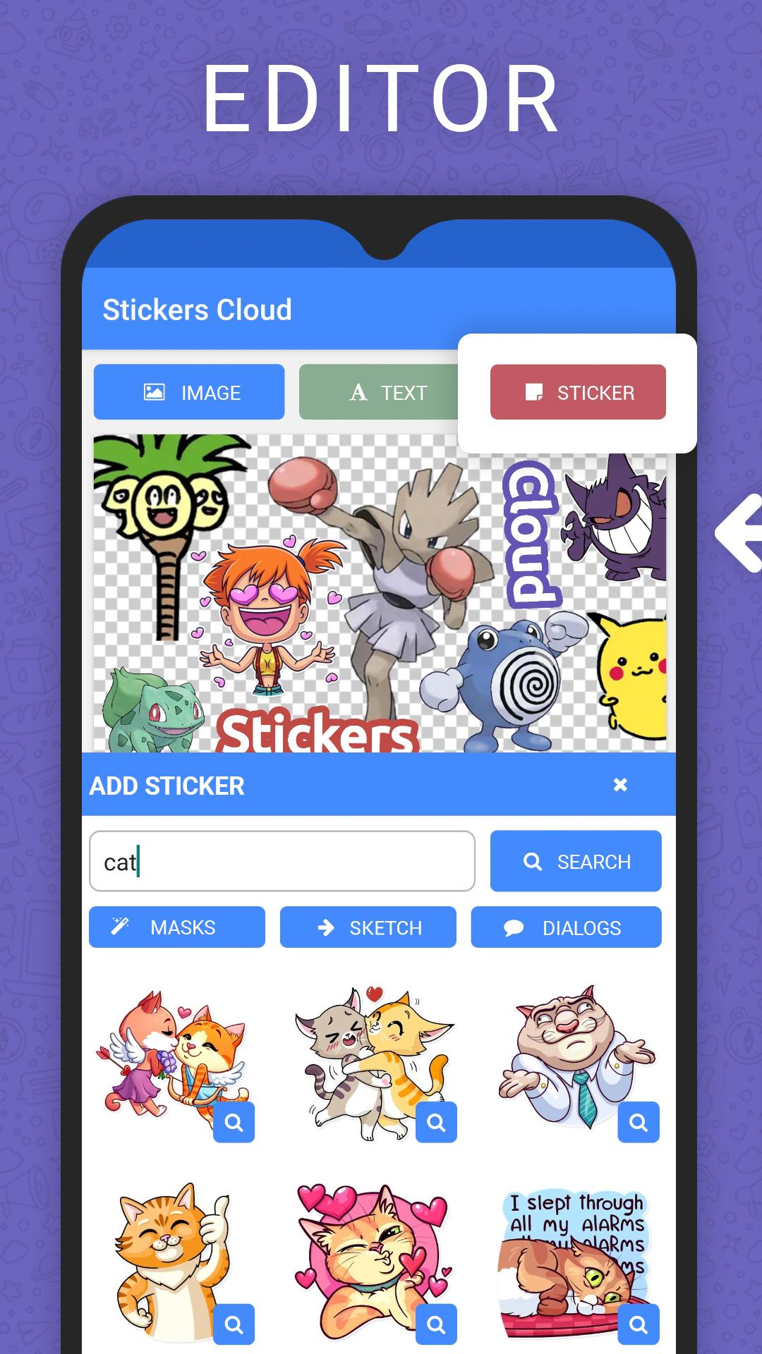 اسکرین شات 1 برنامه Stickers Cloud & Sticker Maker