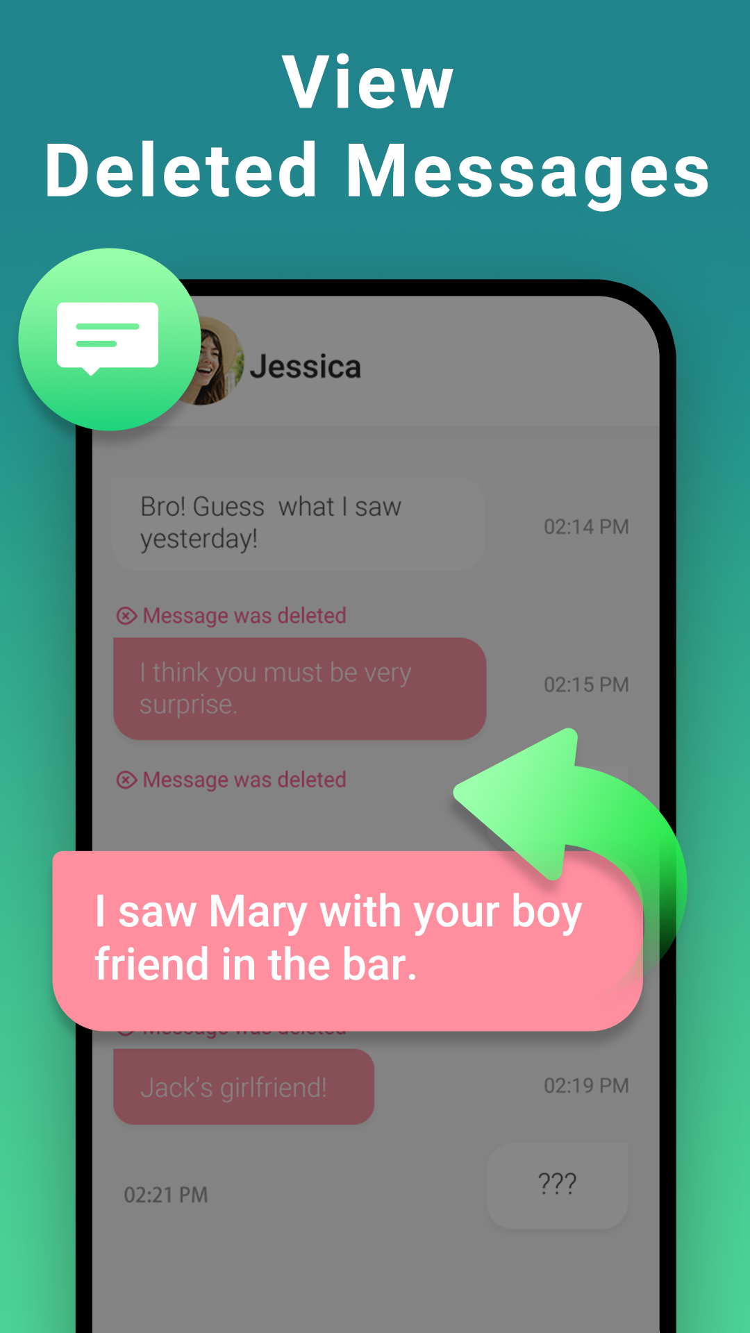 اسکرین شات 4 برنامه Recover Deleted Messages