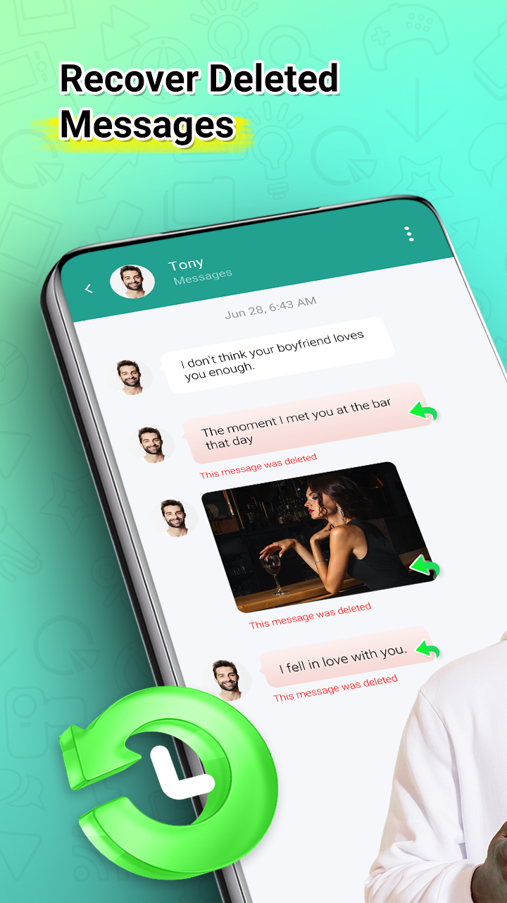 اسکرین شات 1 برنامه Deleted Messages Recovery