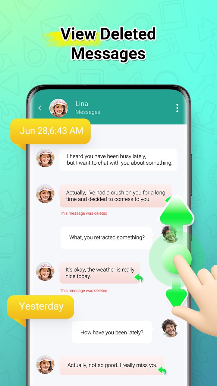 اسکرین شات 5 برنامه Deleted Messages Recovery