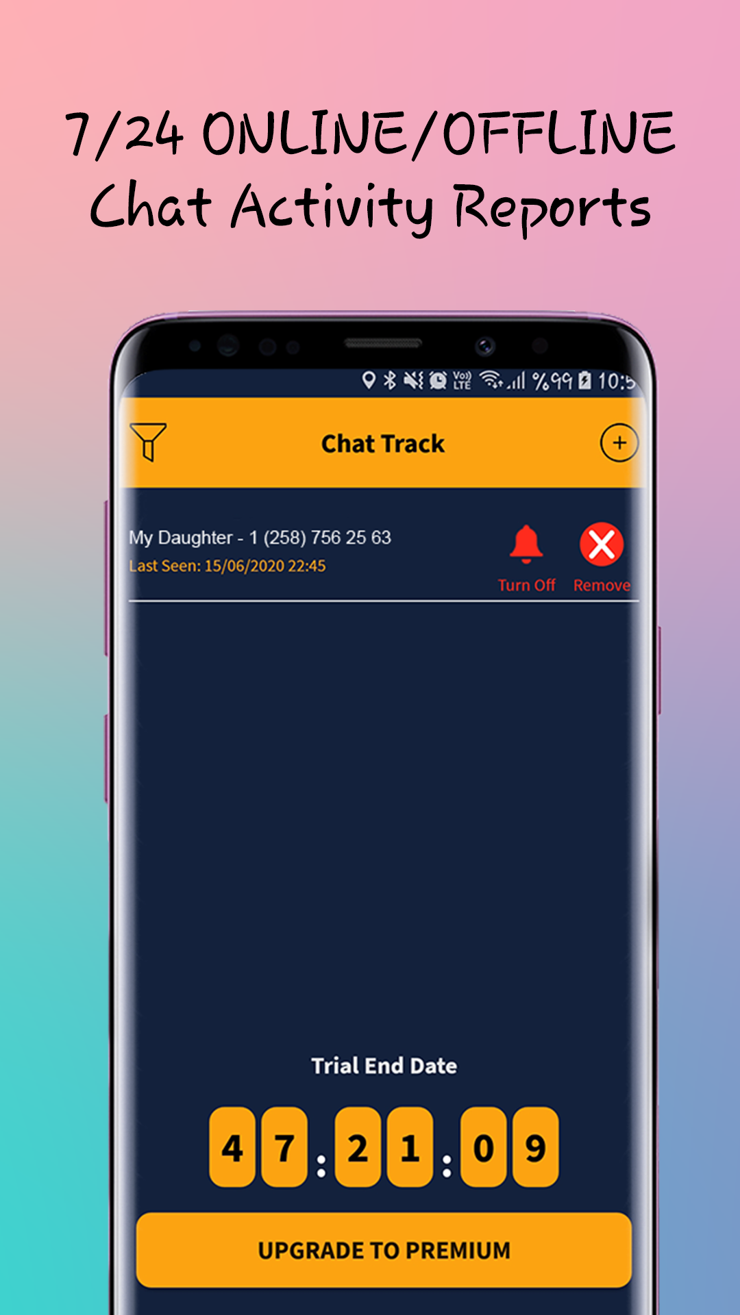 اسکرین شات 1 برنامه Chat Track: Online Tracker