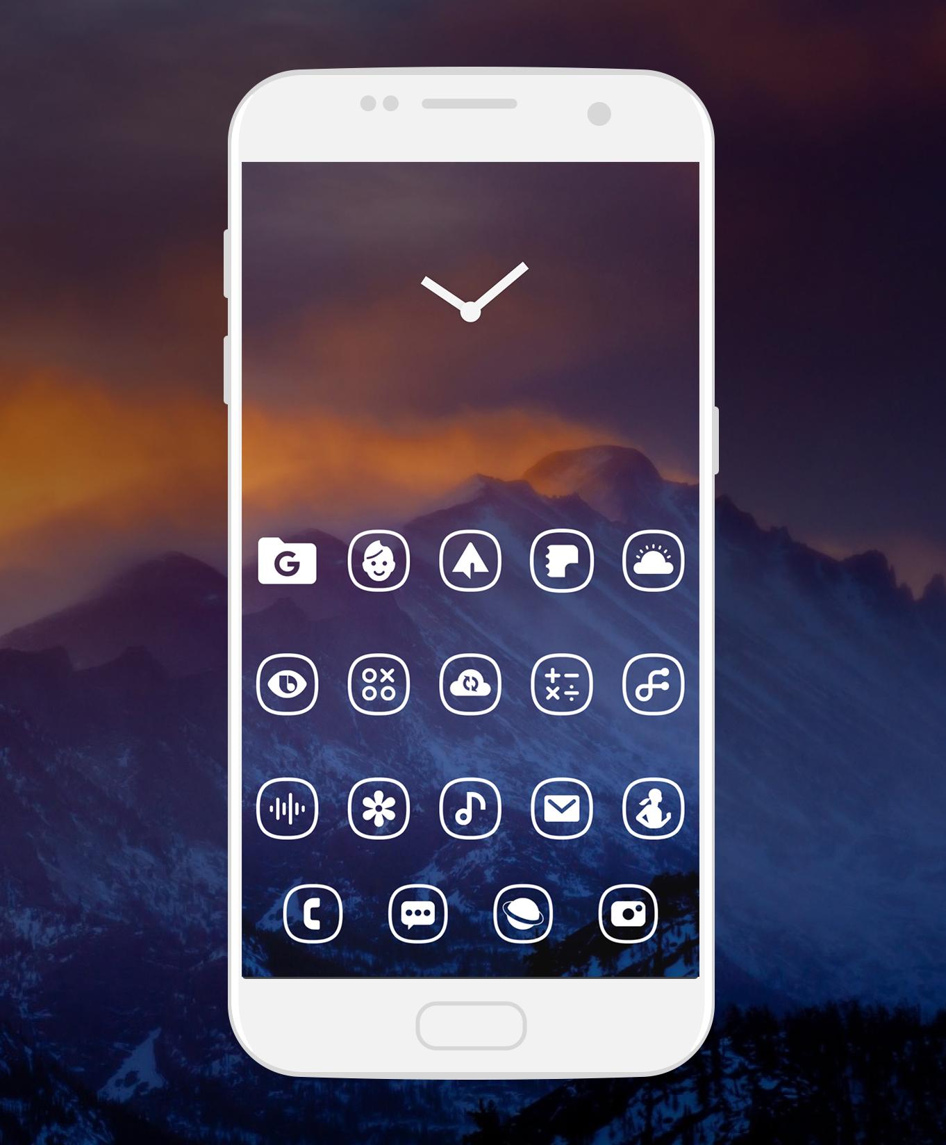اسکرین شات 5 برنامه Whicons - White Icon Pack