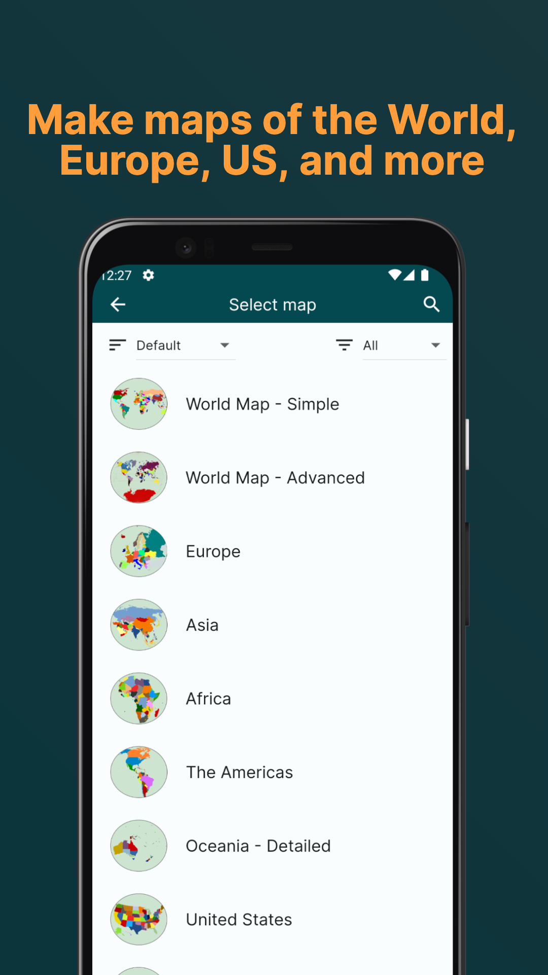 اسکرین شات 2 برنامه MapChart