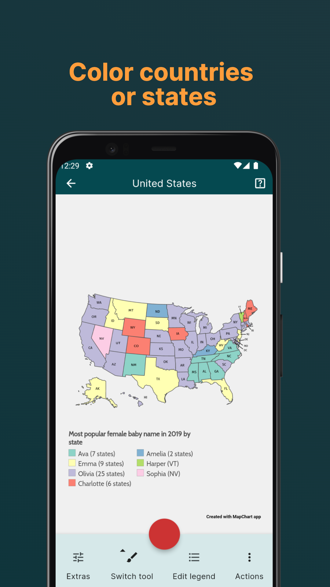 اسکرین شات 3 برنامه MapChart