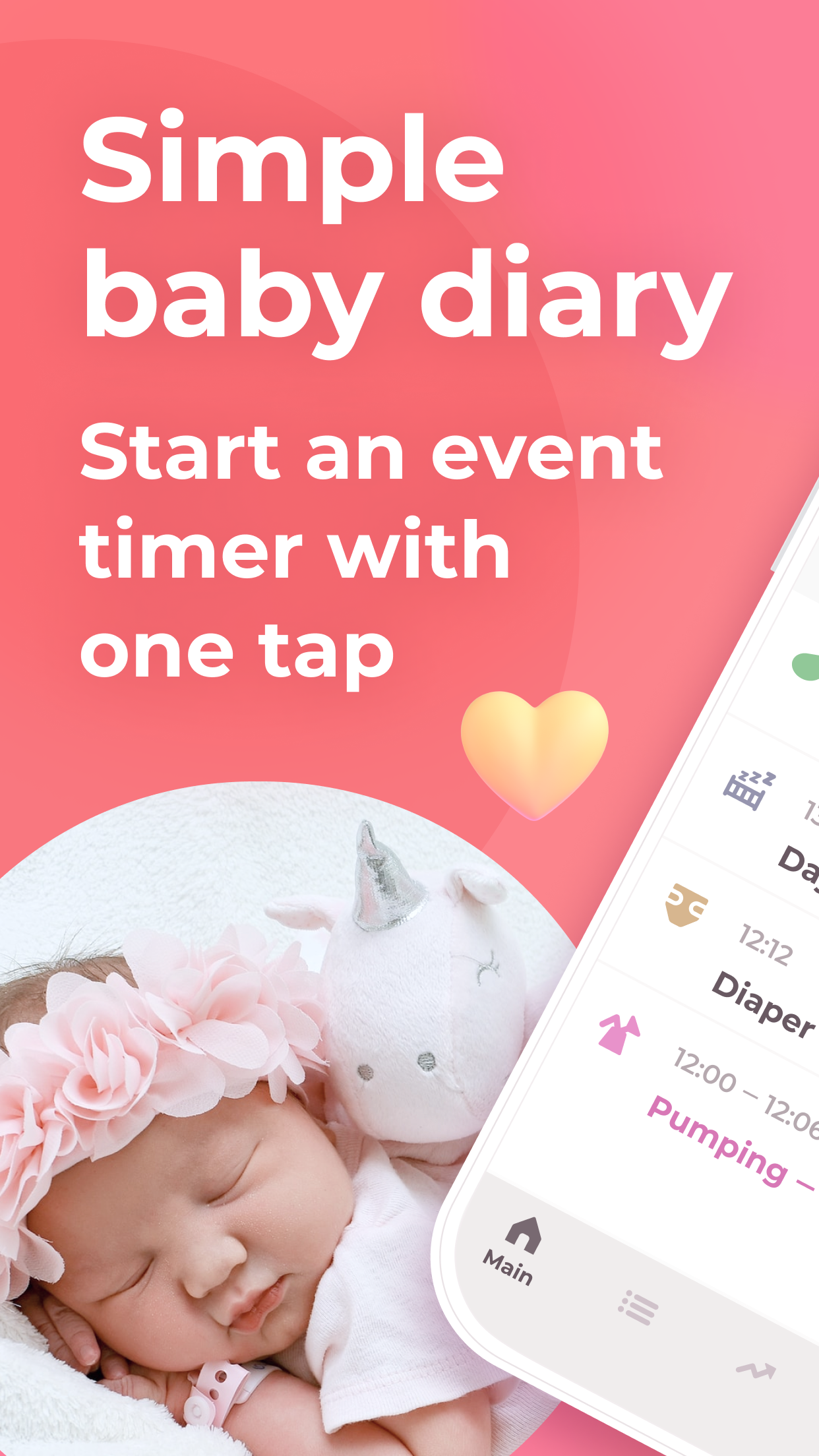 اسکرین شات 1 برنامه Breastfeeding tracker Pump log