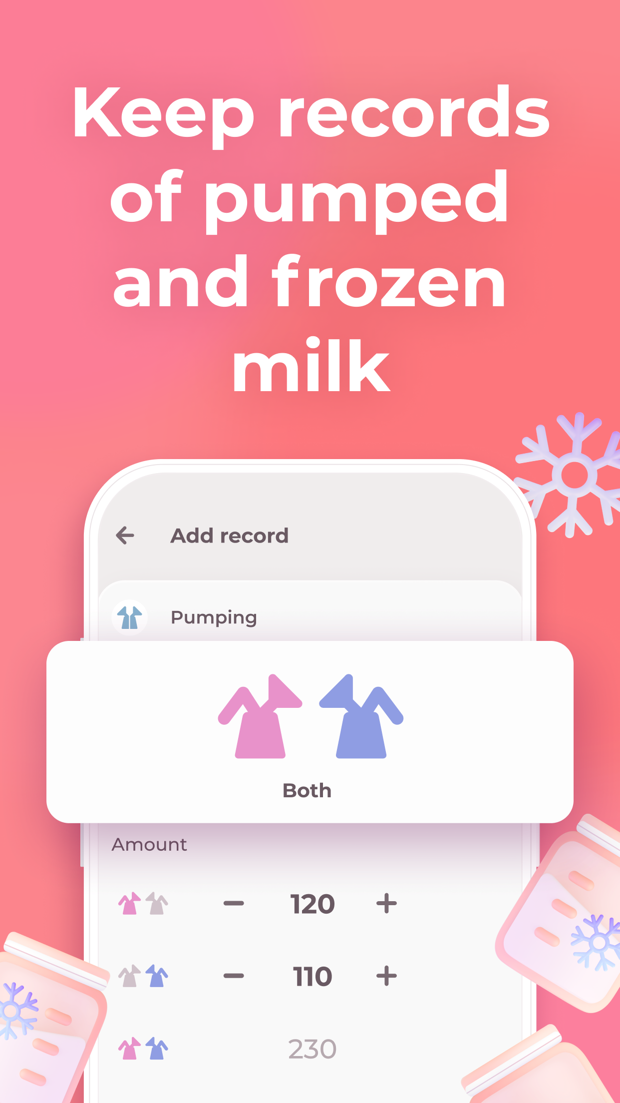 اسکرین شات 7 برنامه Breastfeeding tracker Pump log